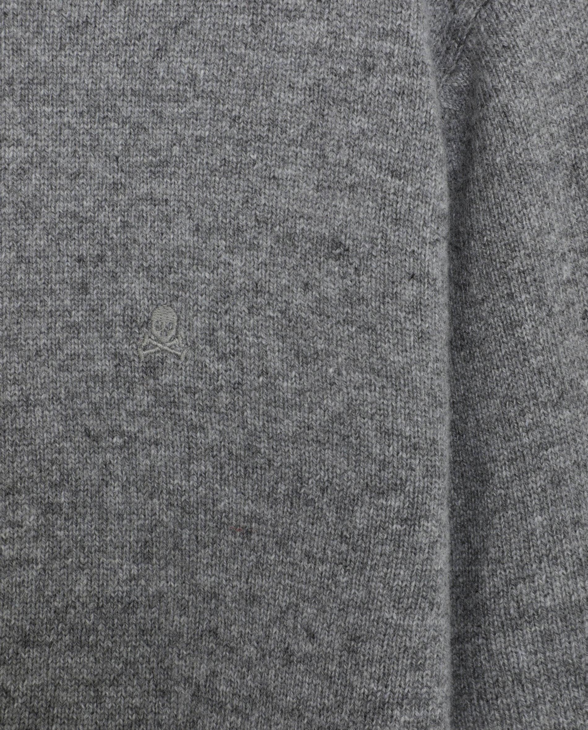 Imagen 6 de Jersey de hombre con cuello redondo y calavera bordada en el pecho - Scalpers - Gris Gris
