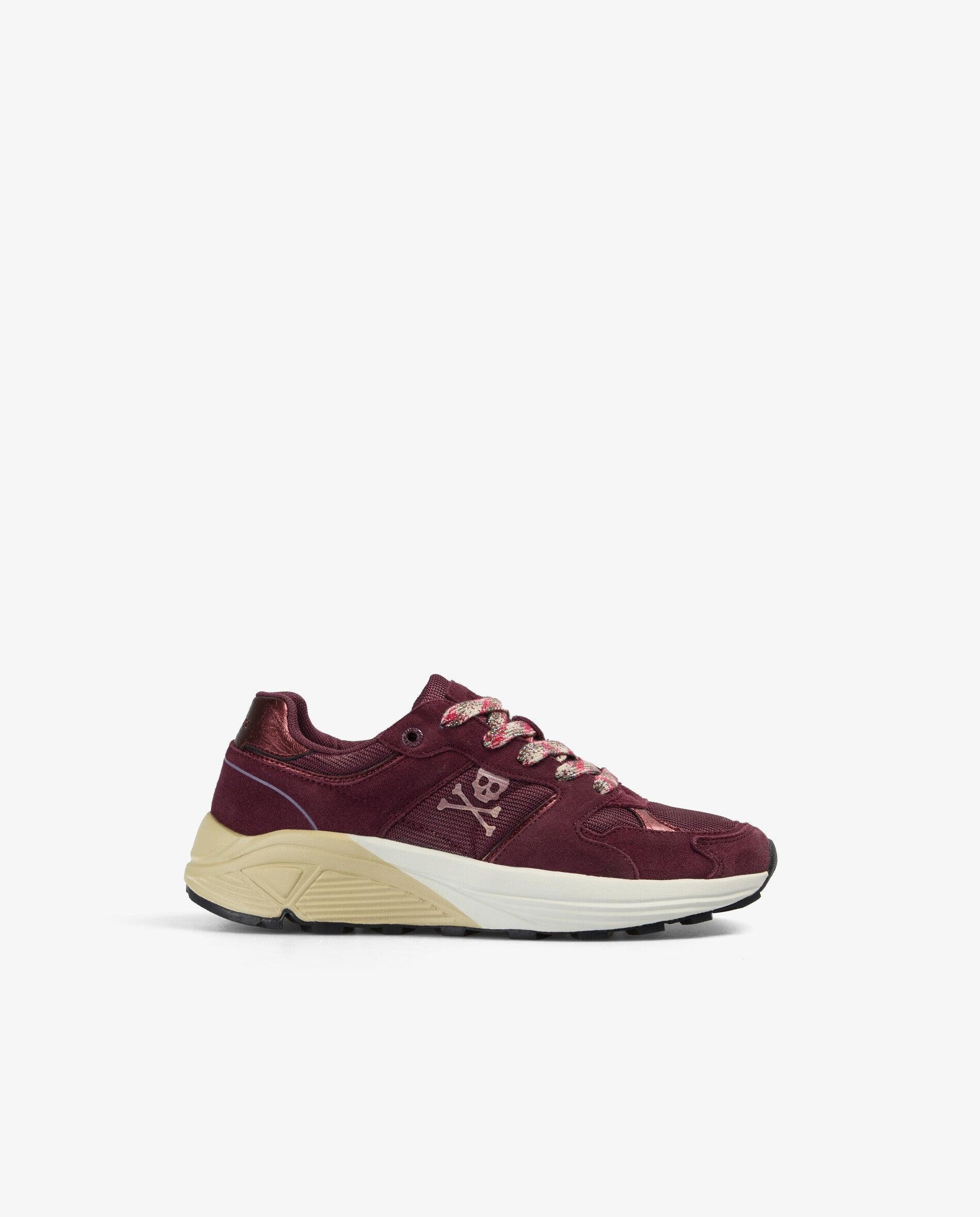 Zapatillas deportivas de mujer combinadas con suela en contraste - Scalpers - Burdeos Burdeos-1