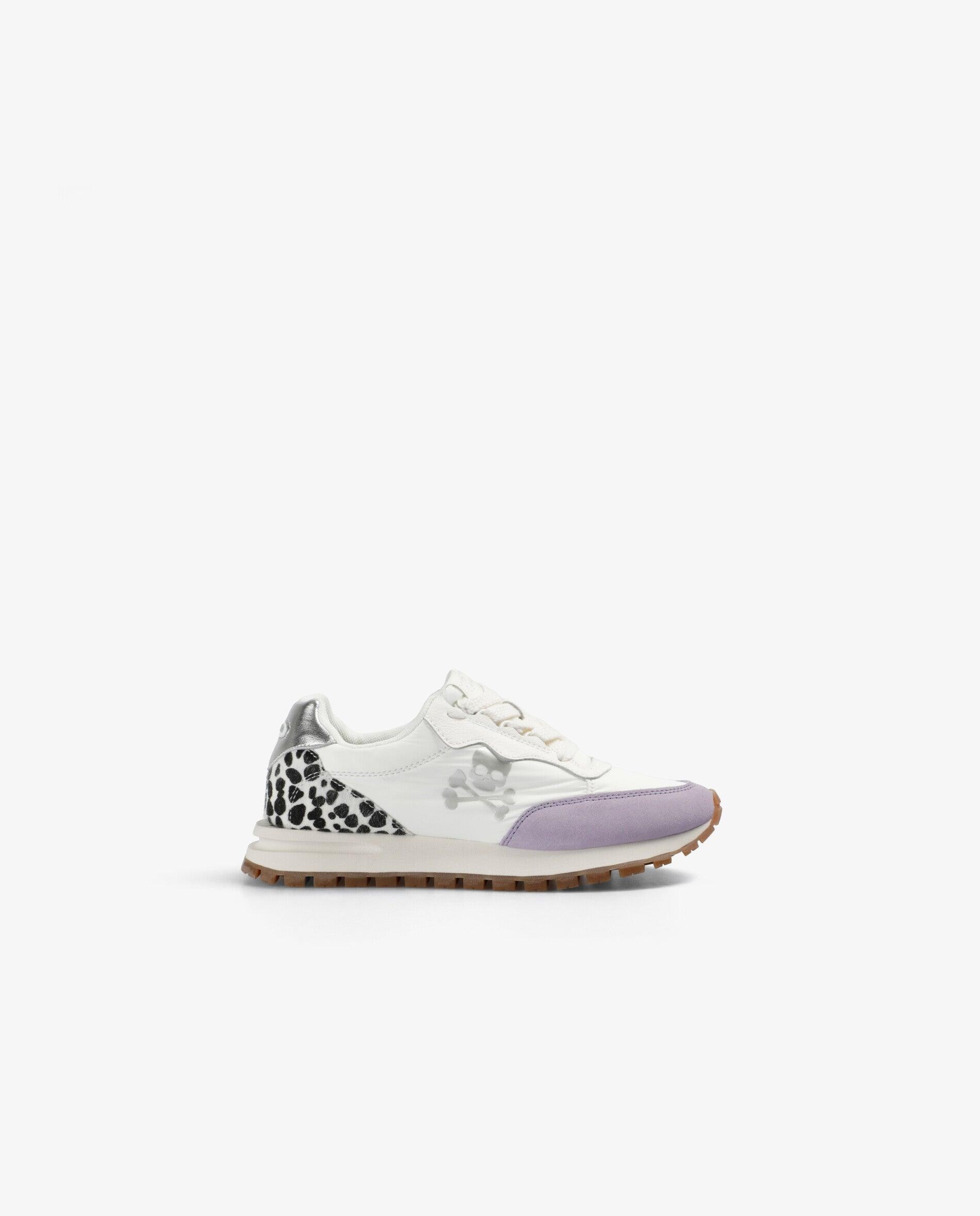 Zapatillas deportivas de niña con talón a contraste animal print - Scalpers - Blanco Blanco-1