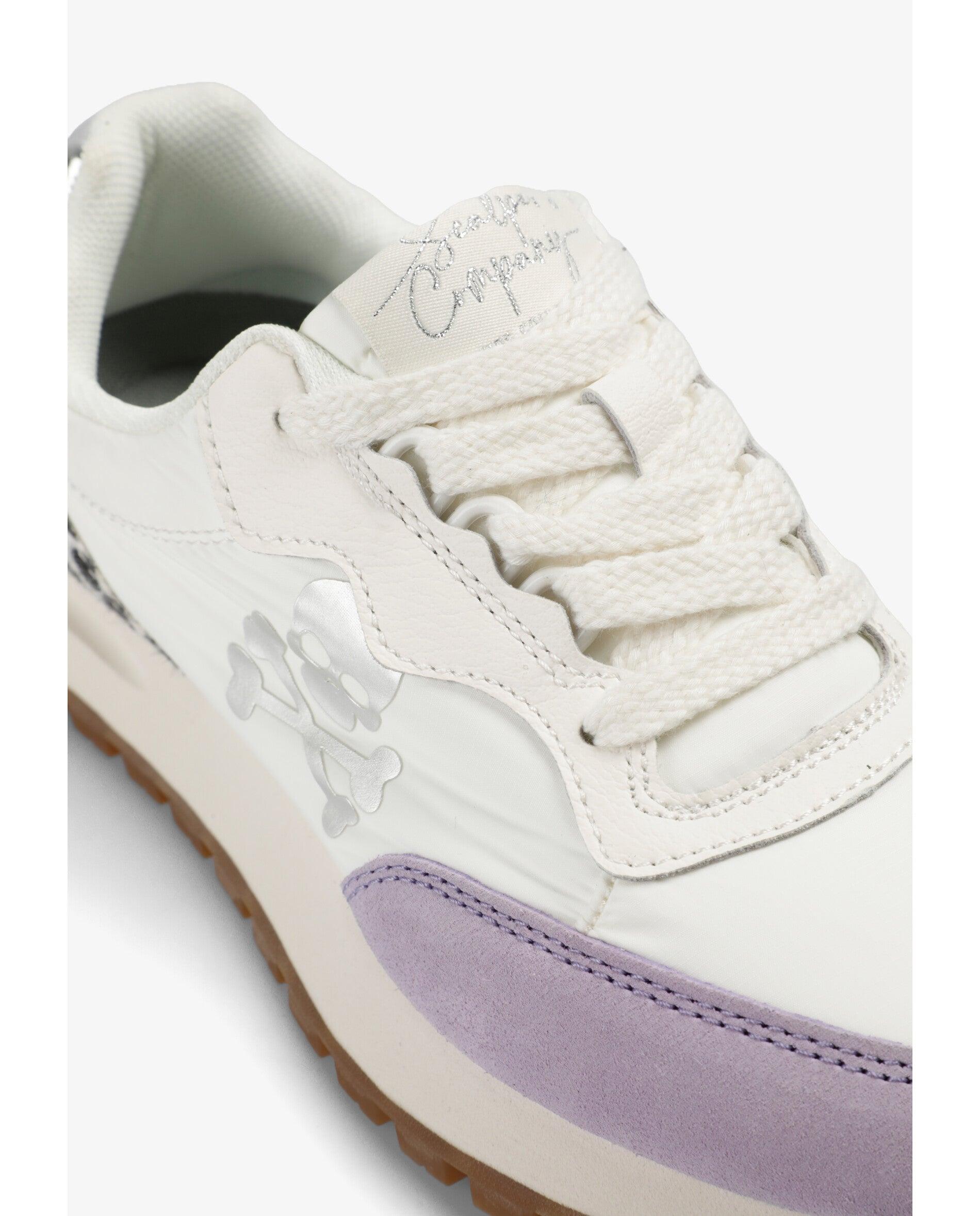 Zapatillas deportivas de niña con talón a contraste animal print - Scalpers - Blanco Blanco-6