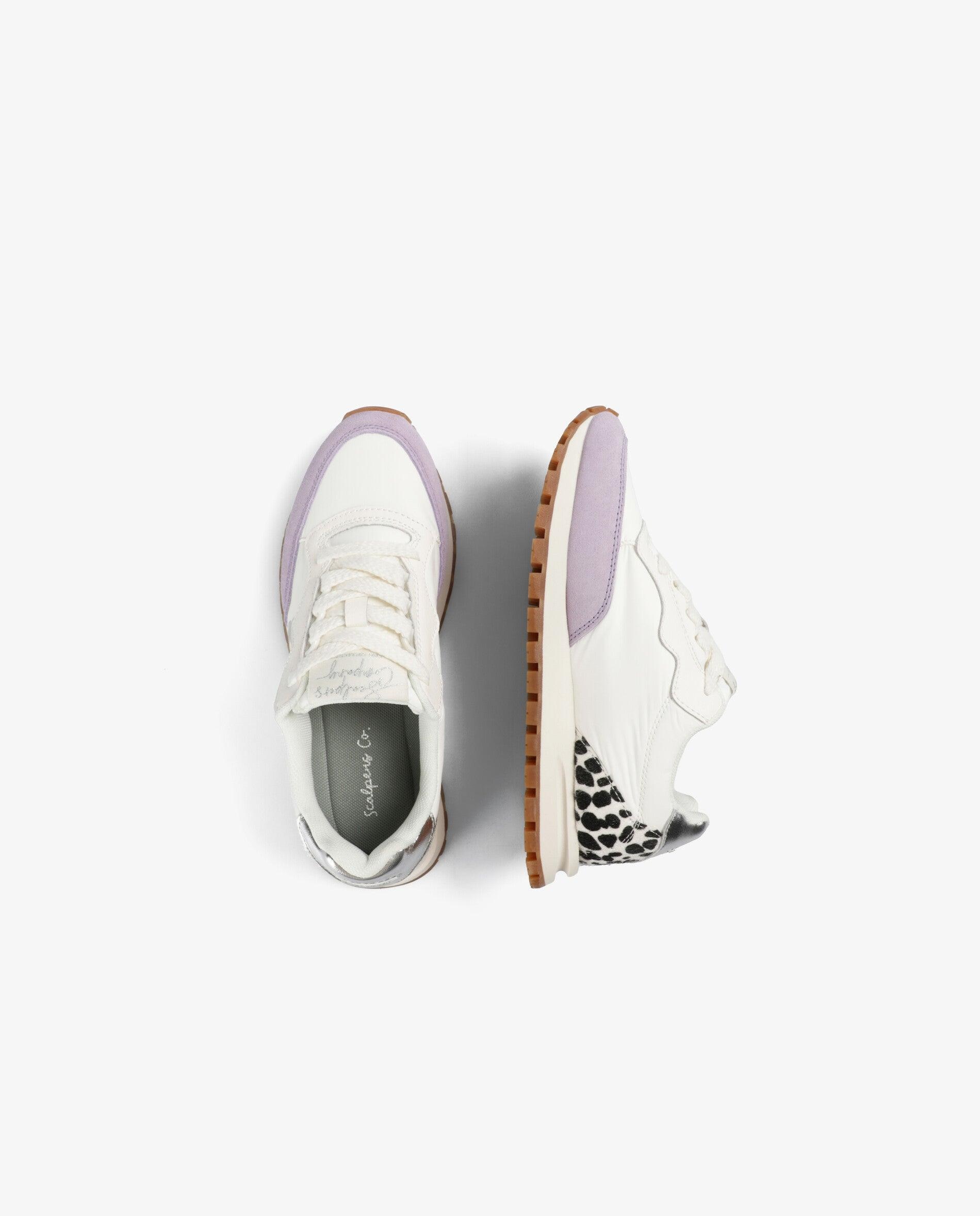 Zapatillas deportivas de niña con talón a contraste animal print - Scalpers - Blanco Blanco-8