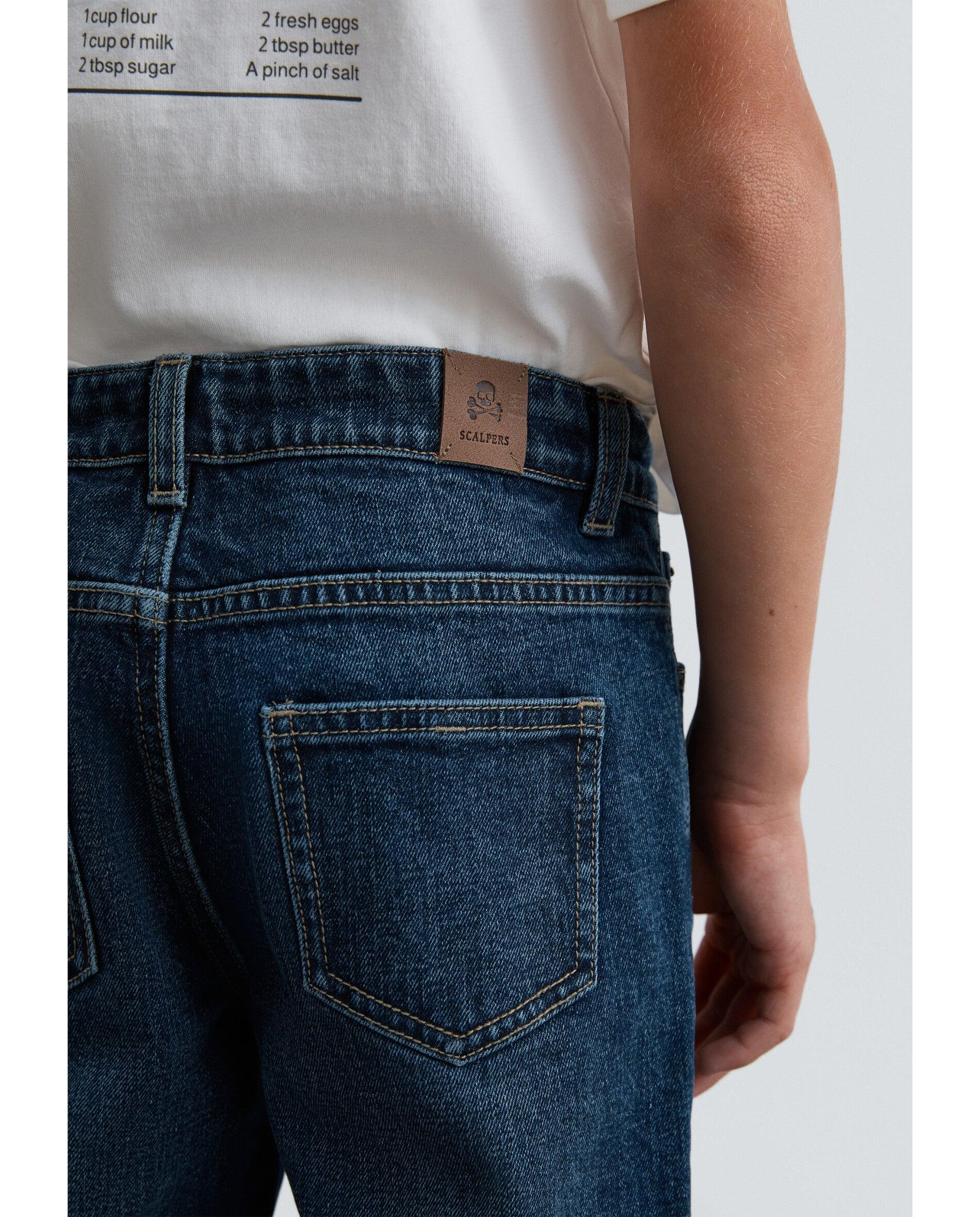 Vaquero de niño slim fit con trabillas en la cintura - Scalpers - Tejano Tejano-5