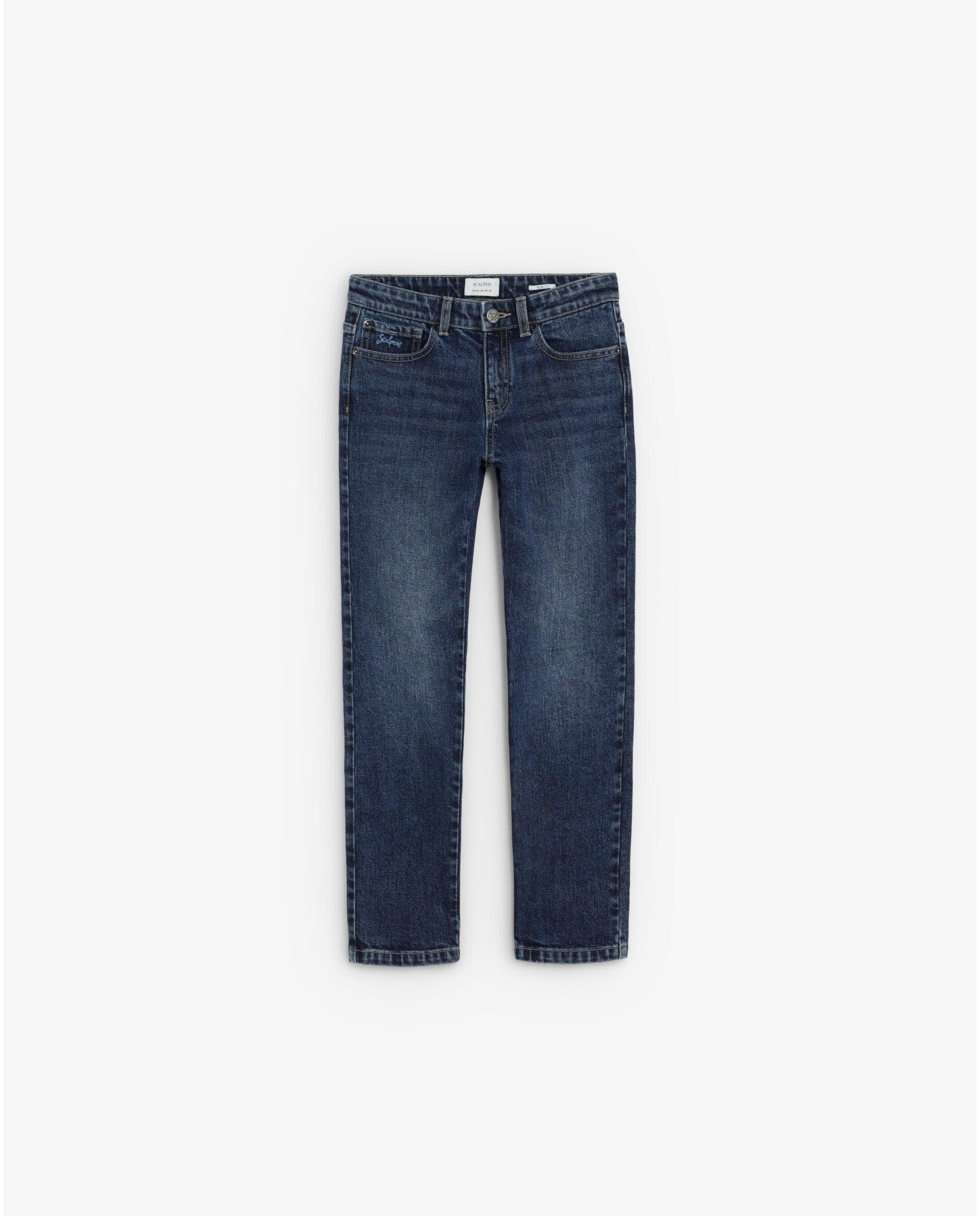 Vaquero de niño slim fit con trabillas en la cintura - Scalpers - Tejano Tejano-7