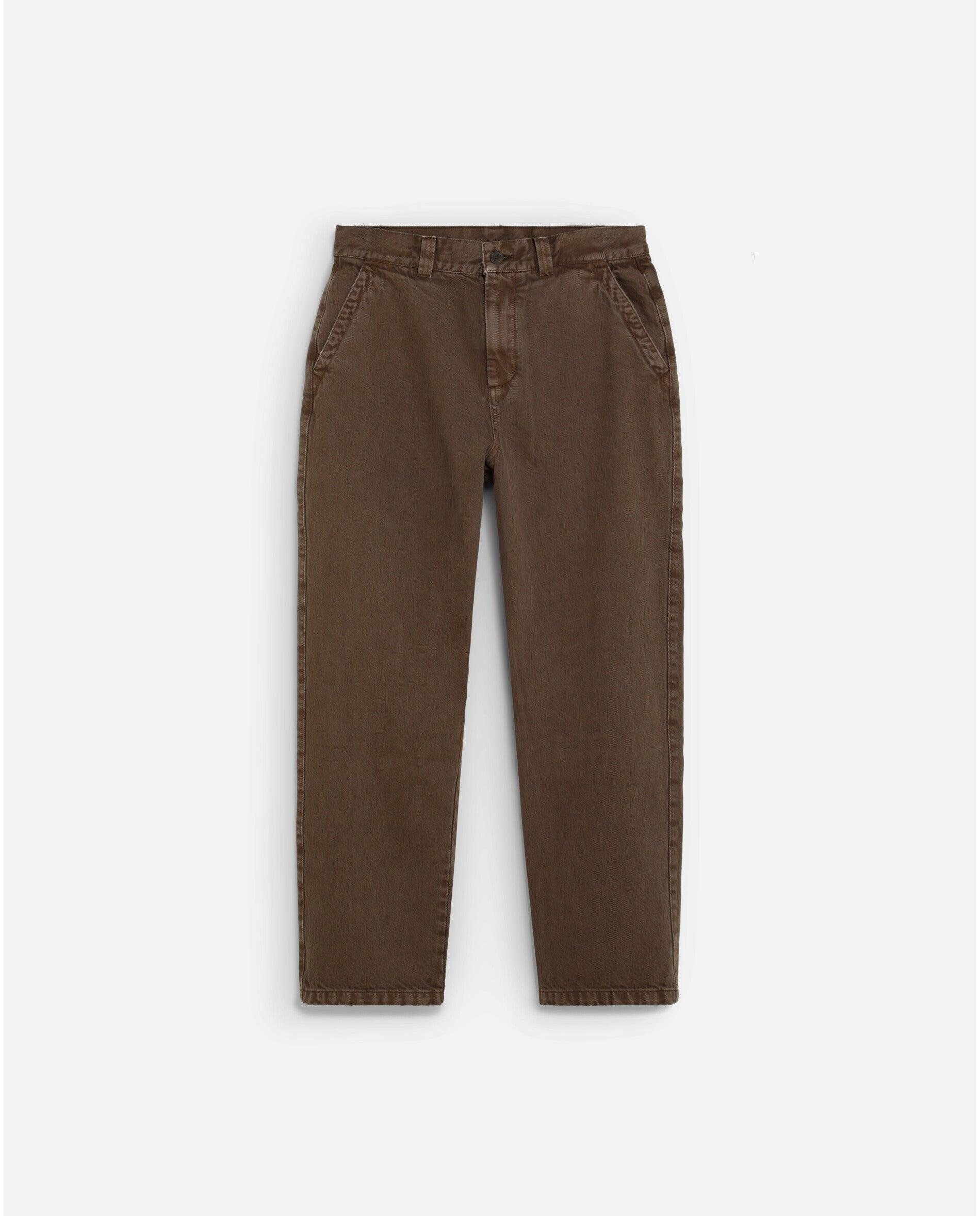 Imagen 5 de Chino de hombre relaxed fit con trabillas en la cintura - Scalpers - Marrón Marrón