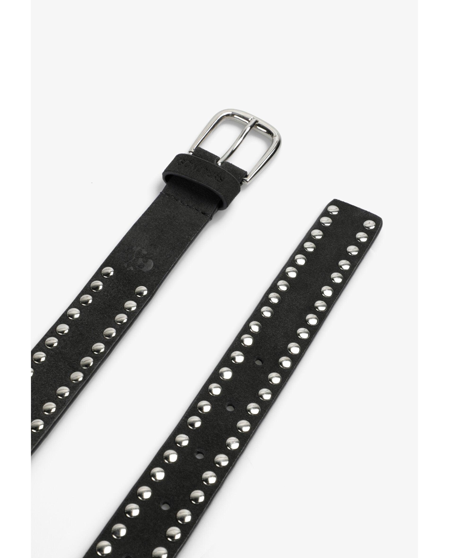 Cinturón de niña de ante con studs decorativos - Scalpers - Gris oscuro Gris oscuro-4