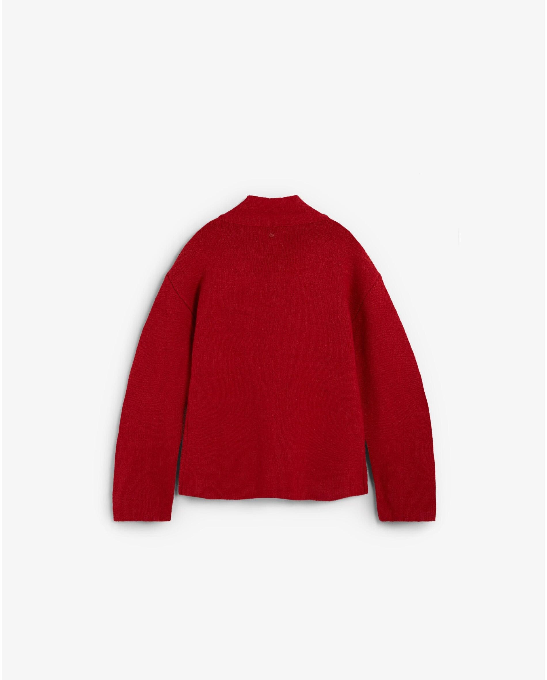 Imagen 3 de Cárdigan de mujer con lazada en el cuello y cierre de botones - Scalpers - Rojo Rojo