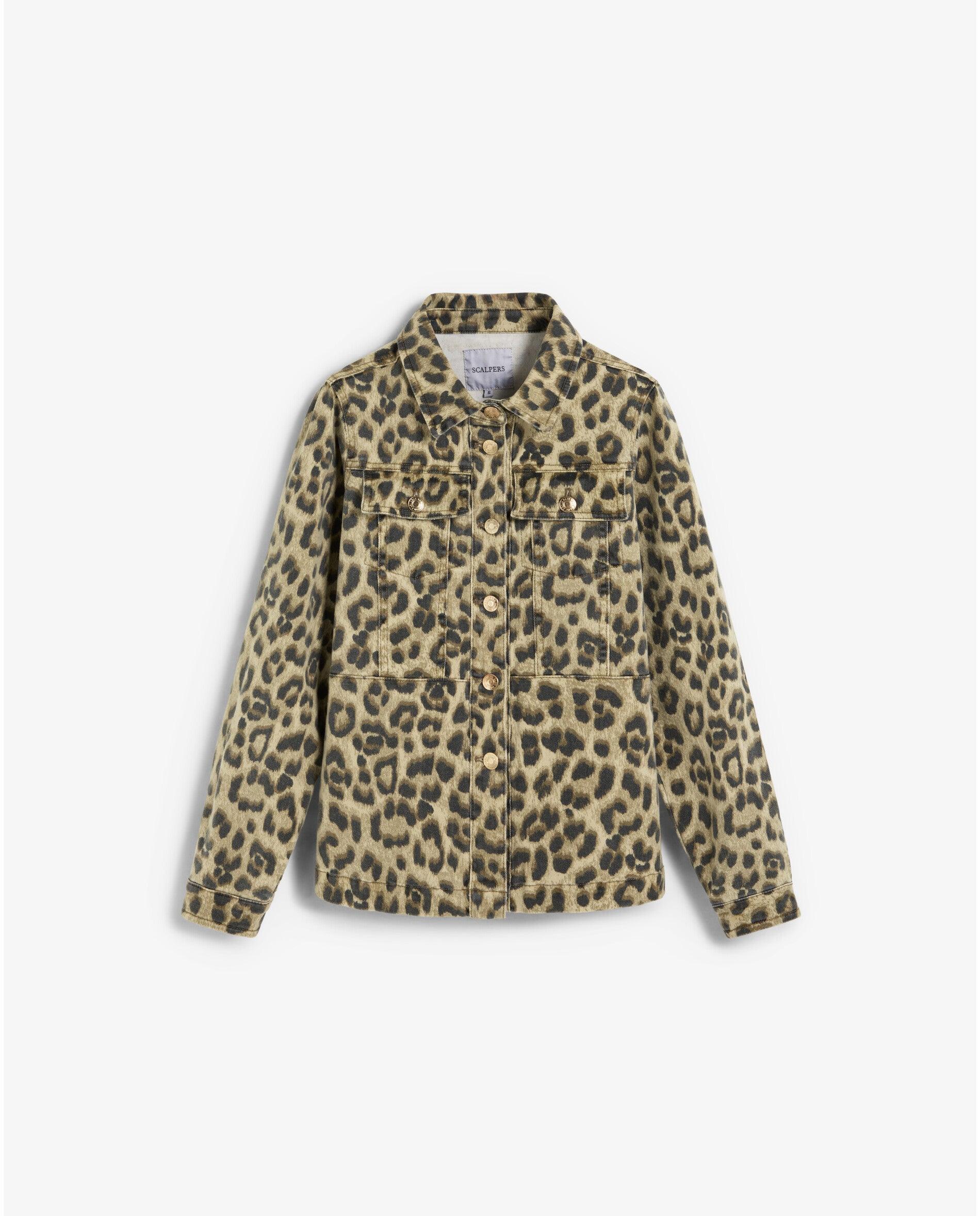 Imagen 0 de Camisa de mujer denim con estampado animal print Multicolor
