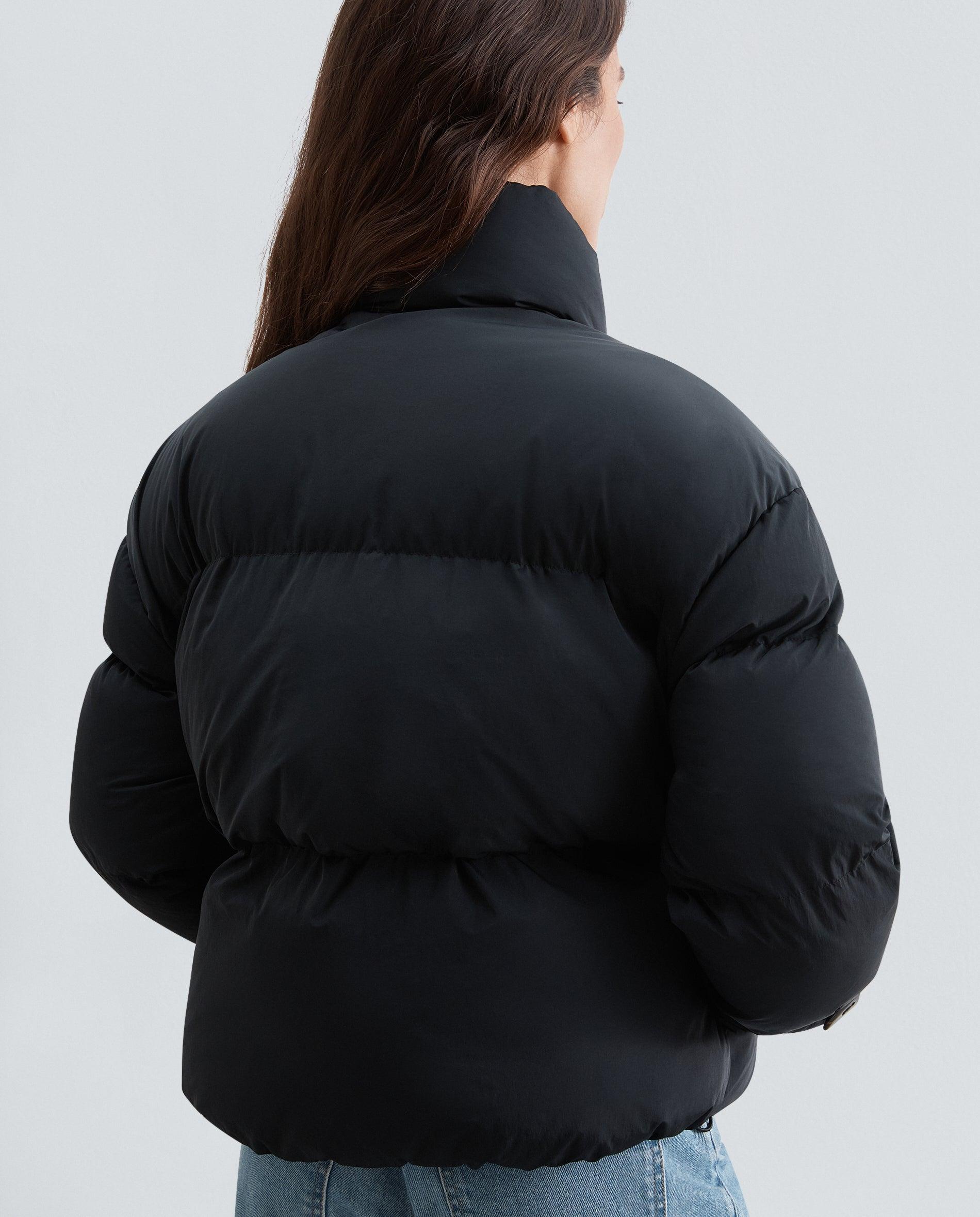 Imagen 2 de Plumífero de mujer corto con cuello alto cruzado - Scalpers - Negro Negro