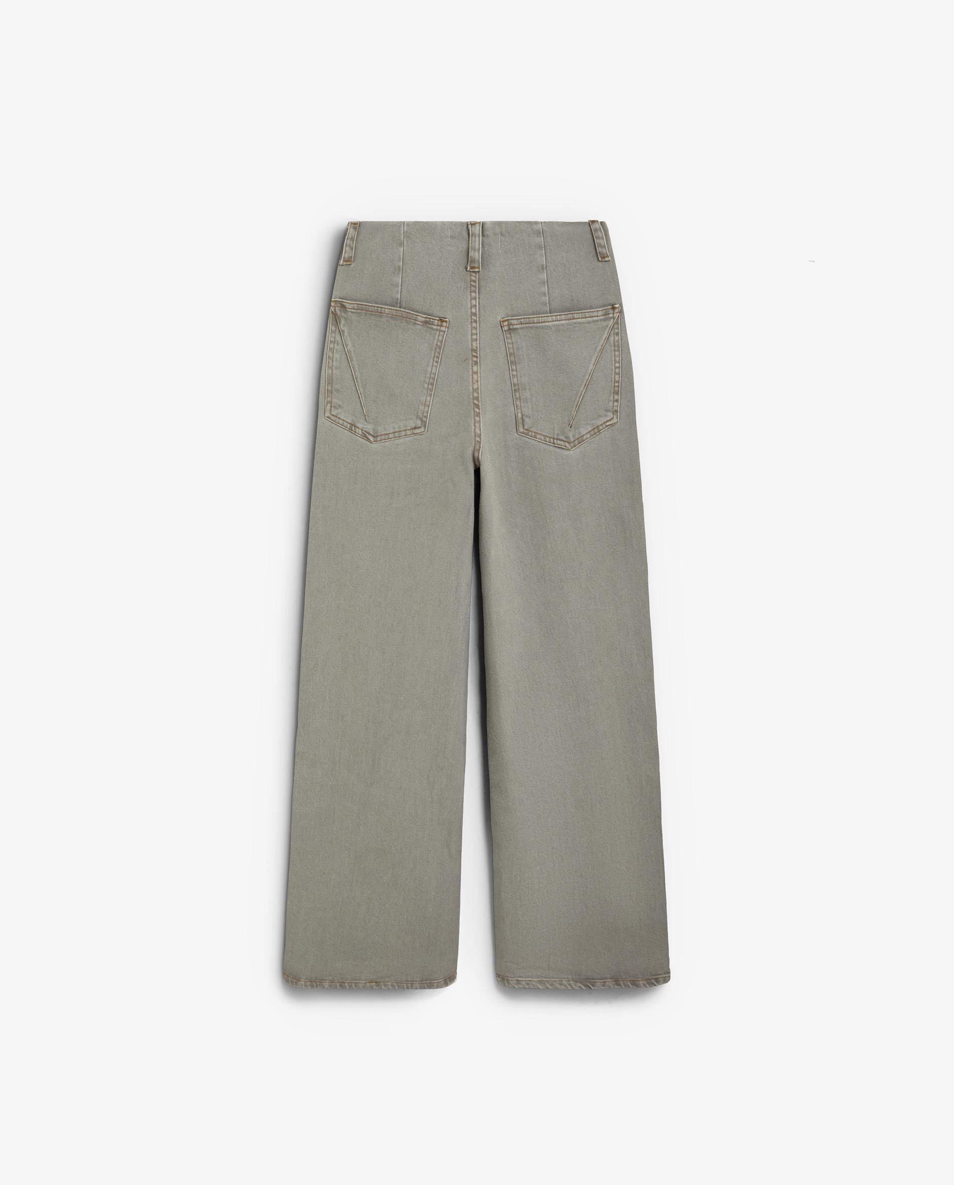 Vaquero ancho de mujer con costuras y cinturilla de una sola pieza - Scalpers - Gris Gris-4