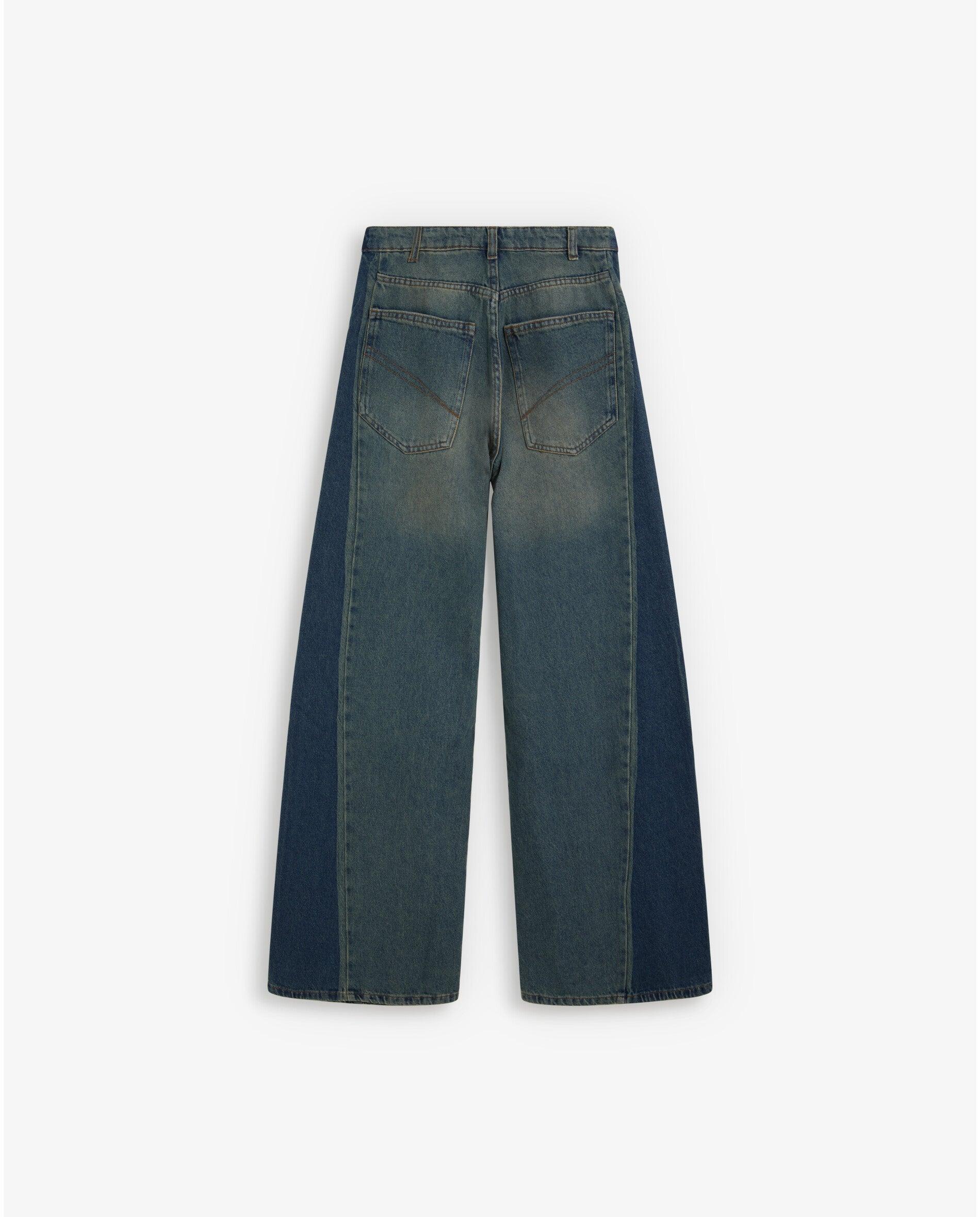 Vaquero ancho de mujer maxi lenght bicolor - Scalpers - Azul índigo Azul índigo-2