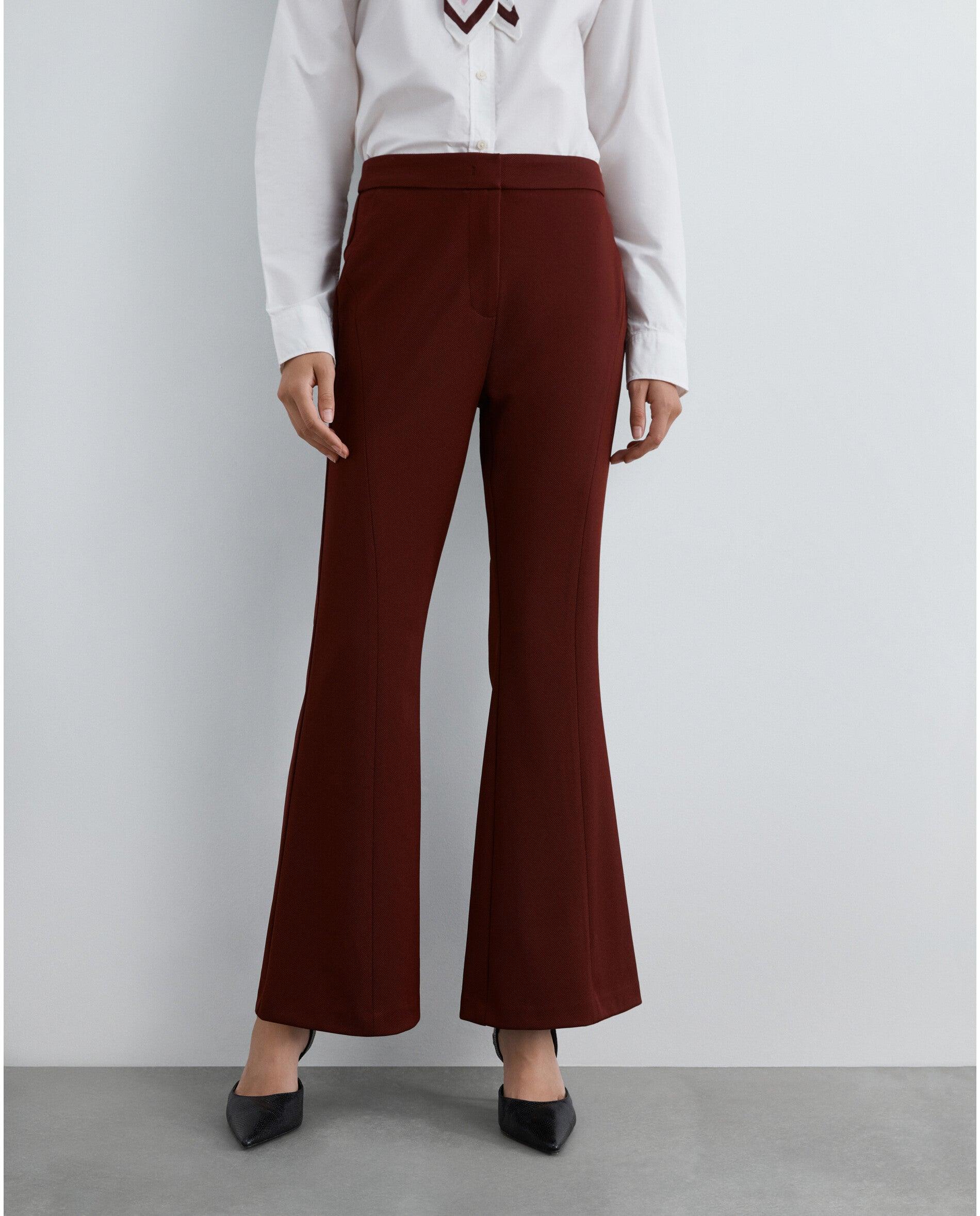 Pantalón de campana de mujer en tejido fluido - Scalpers - Caldero Caldero-2