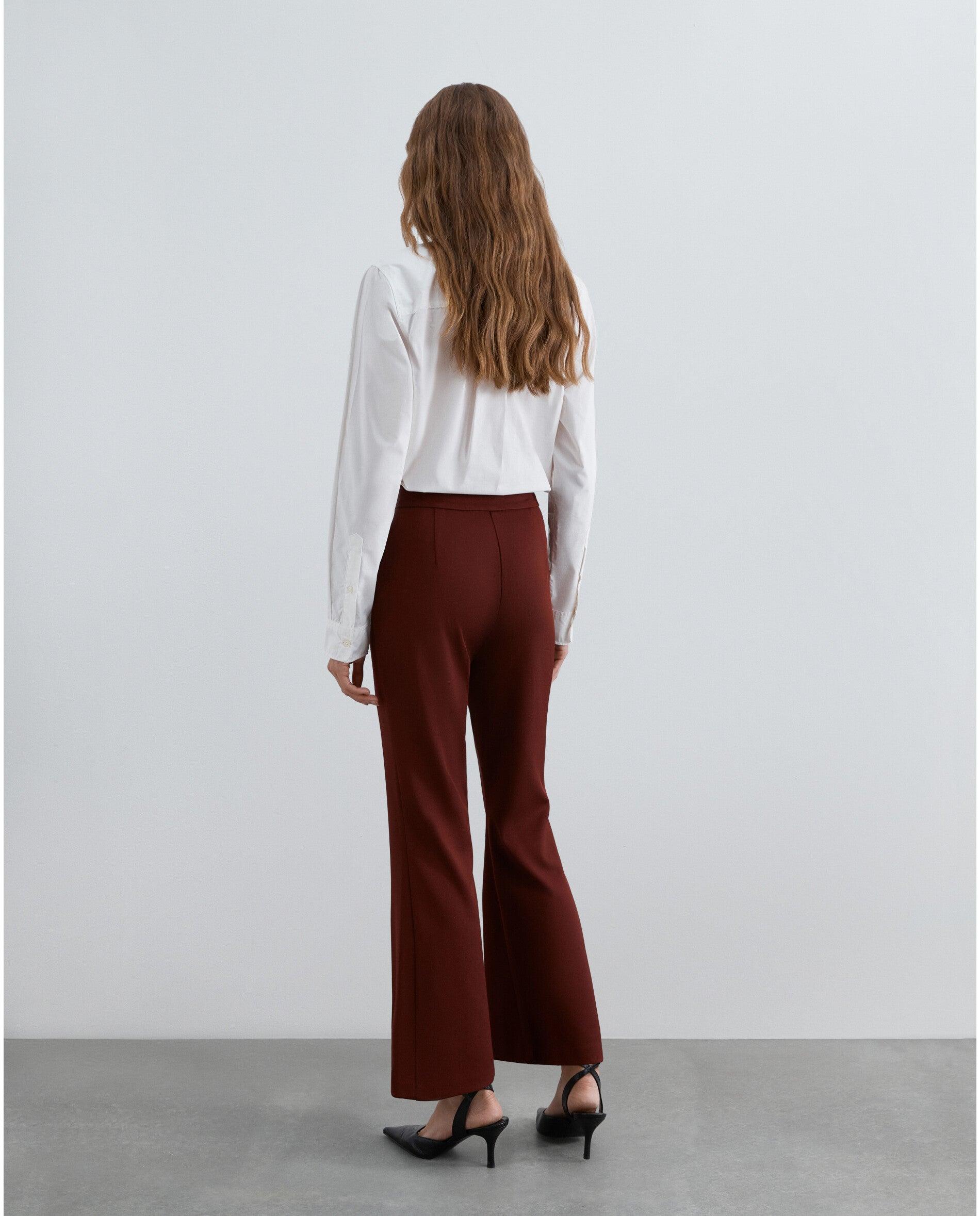 Pantalón de campana de mujer en tejido fluido - Scalpers - Caldero Caldero-3