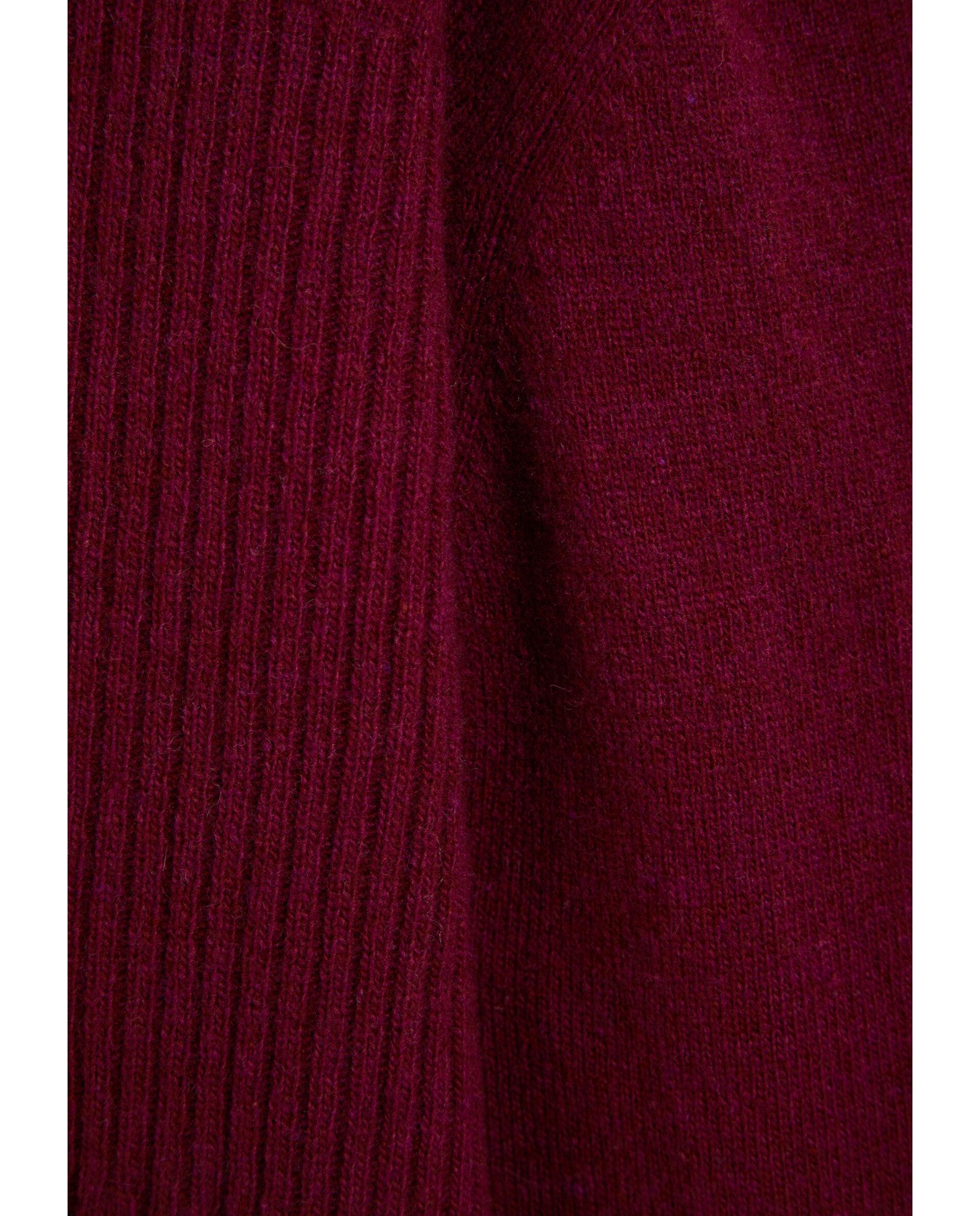 Jersey de mujer relaxed fit con terminaciones onduladas - Scalpers - Granate Granate-2