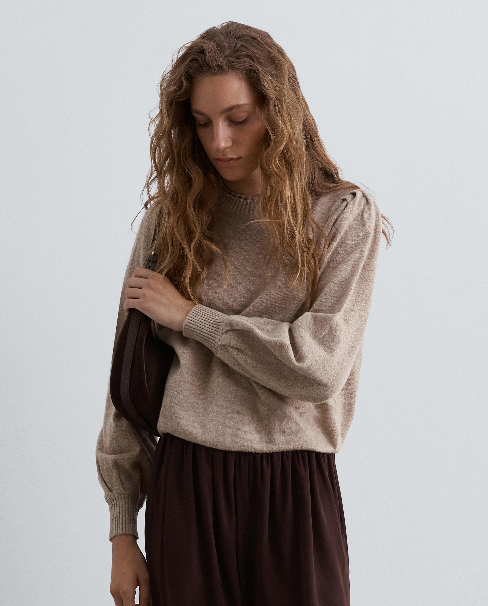 Jersey de mujer con frunce en los hombros y puños - Scalpers - Tierra Tierra-1