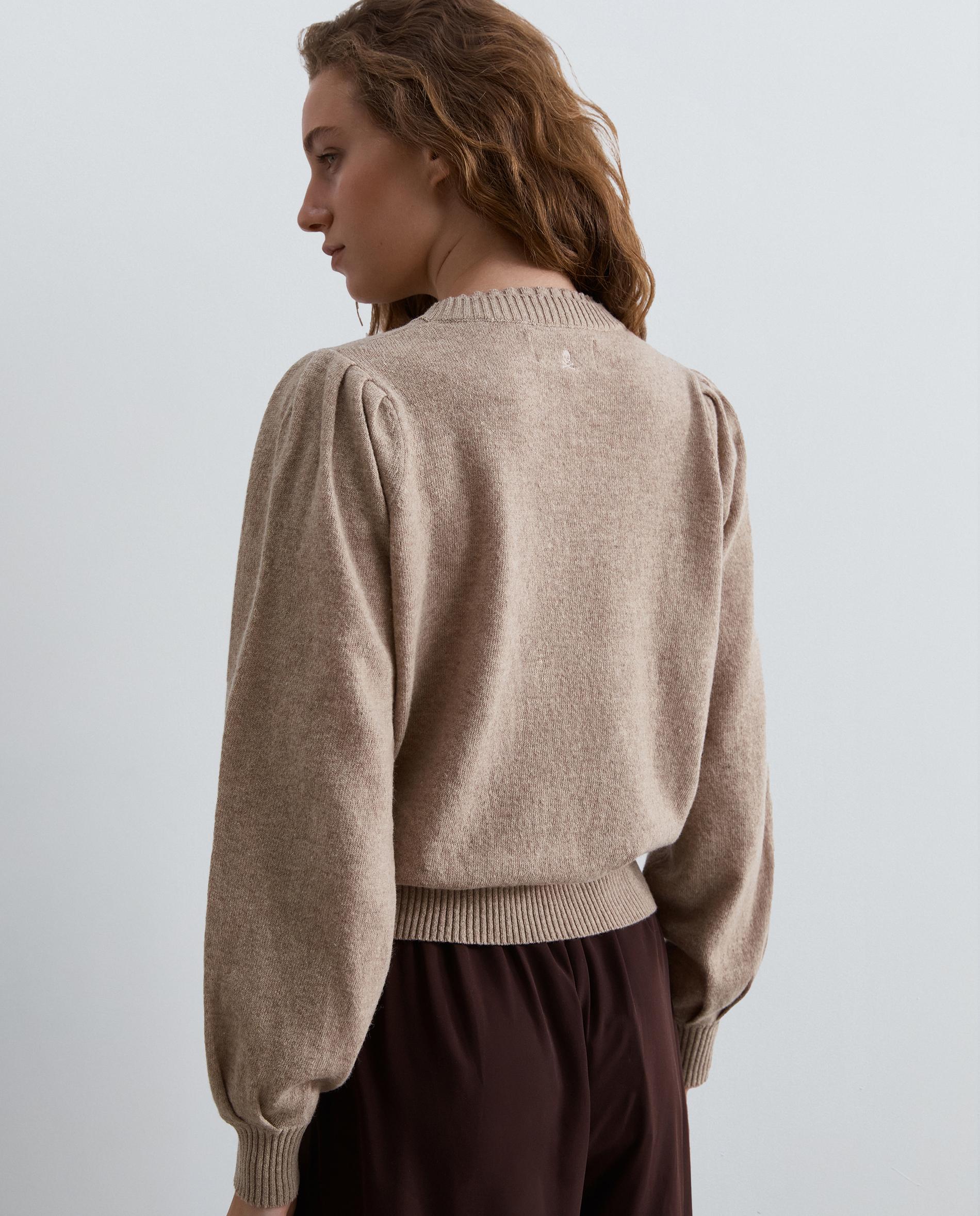 Jersey de mujer con frunce en los hombros y puños - Scalpers - Tierra Tierra-3
