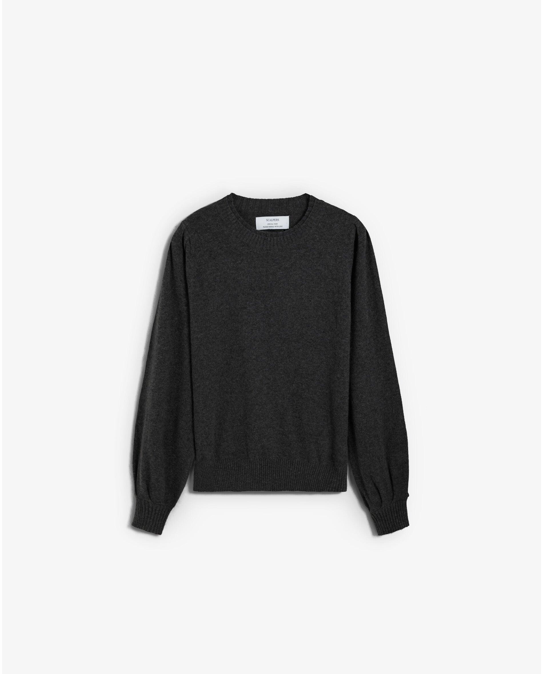 Imagen 0 de Jersey de mujer con frunce en hombros y puños Gris oscuro