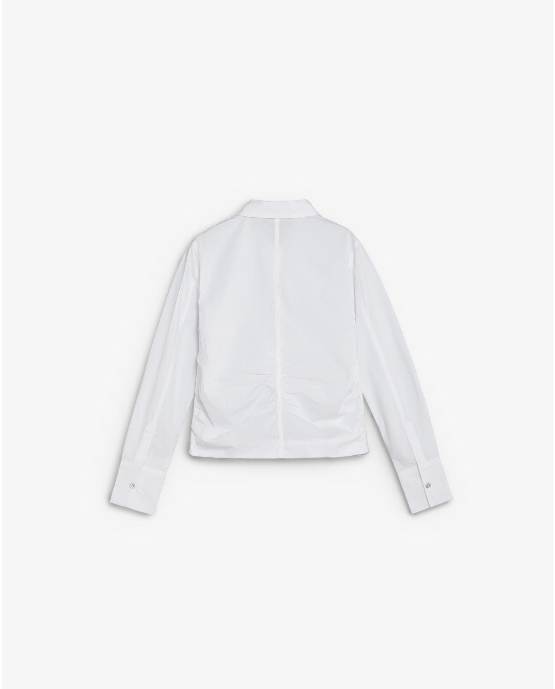 Camisa de mujer cropp con laterales drapeados - Scalpers - Blanco Blanco-2