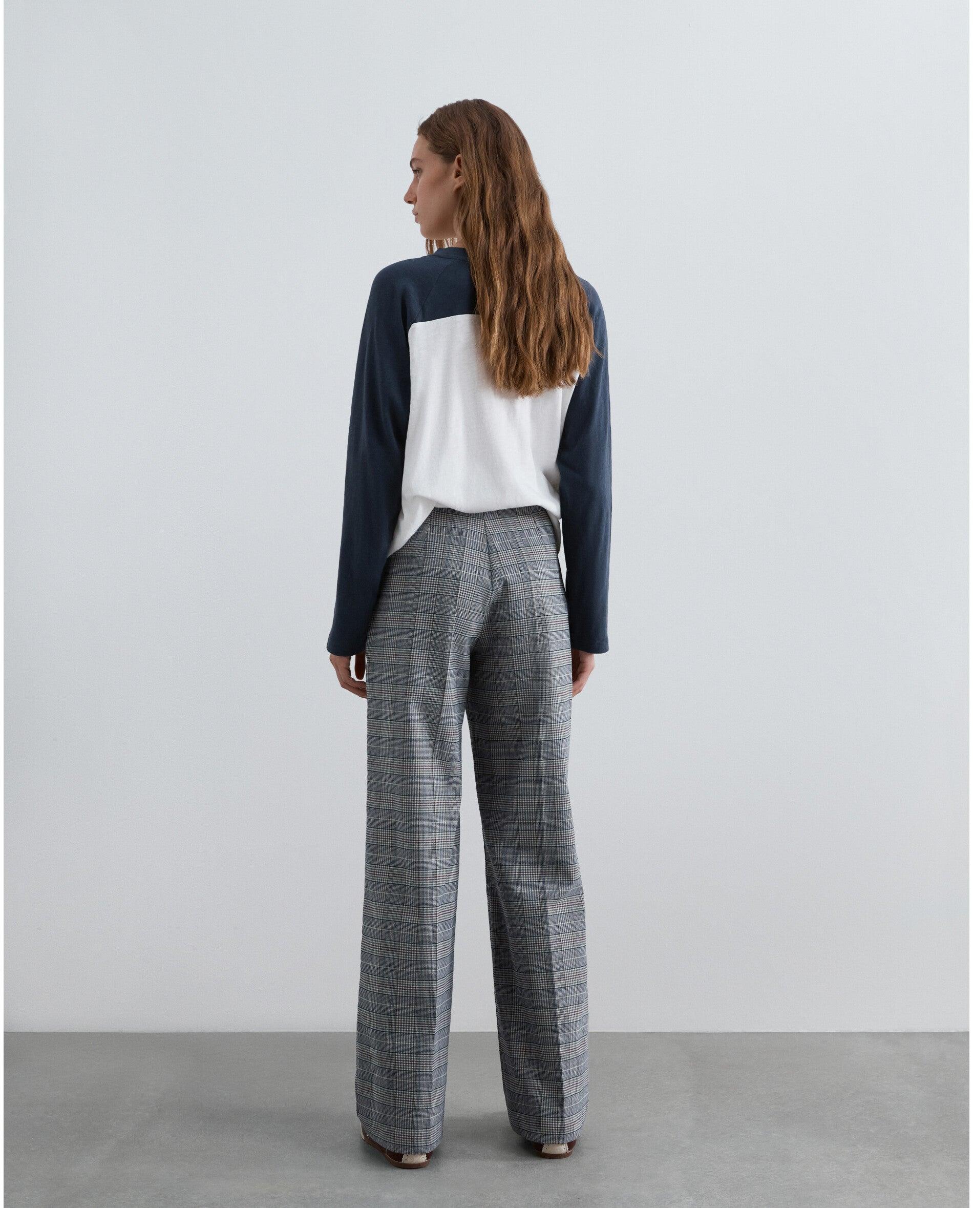 Imagen 3 de Pantalón recto de mujer con estampado de rayas - Scalpers - Azul Azul