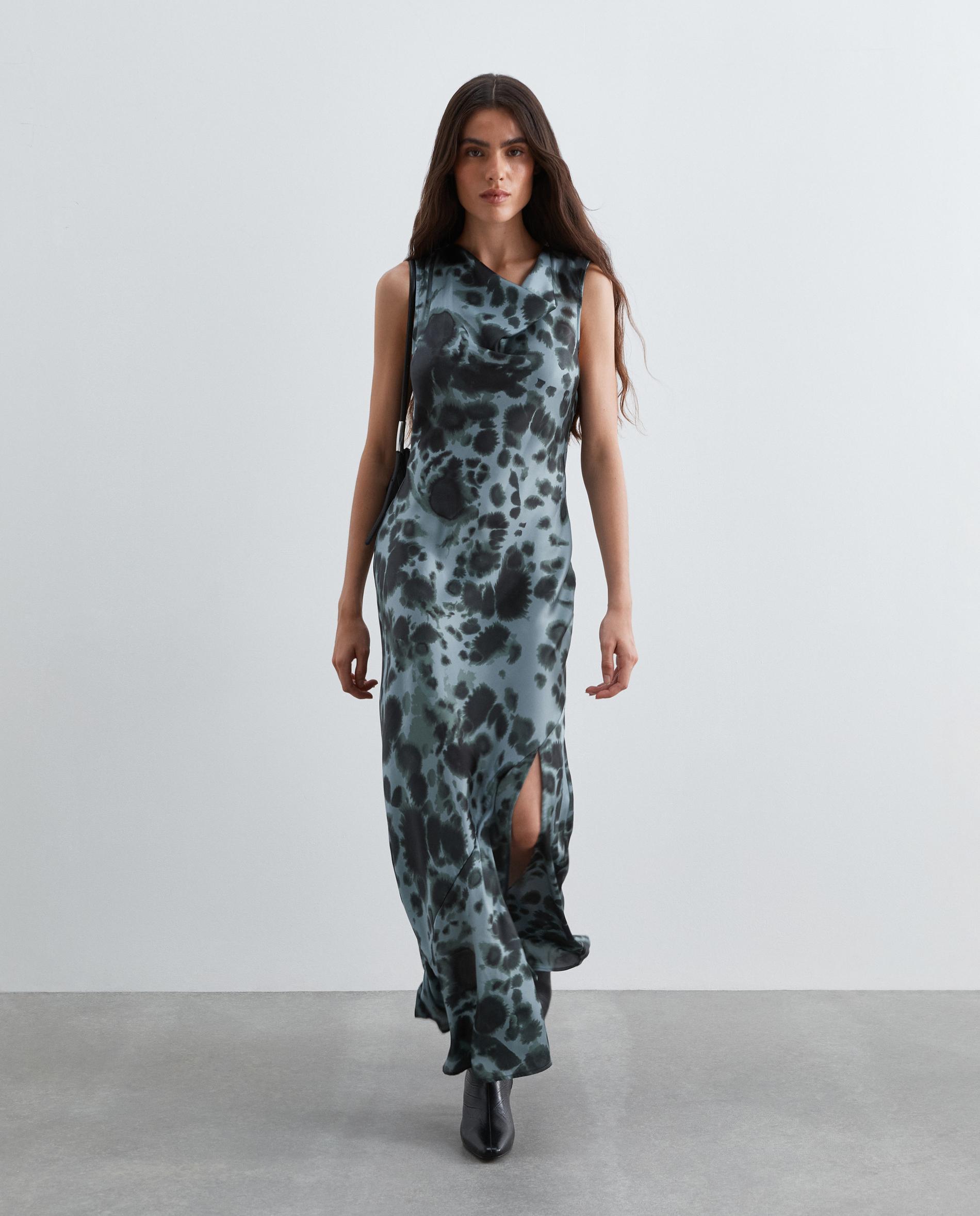 Vestido midi tie-dye con escote drapeado - Scalpers - Caribe Caribe-4