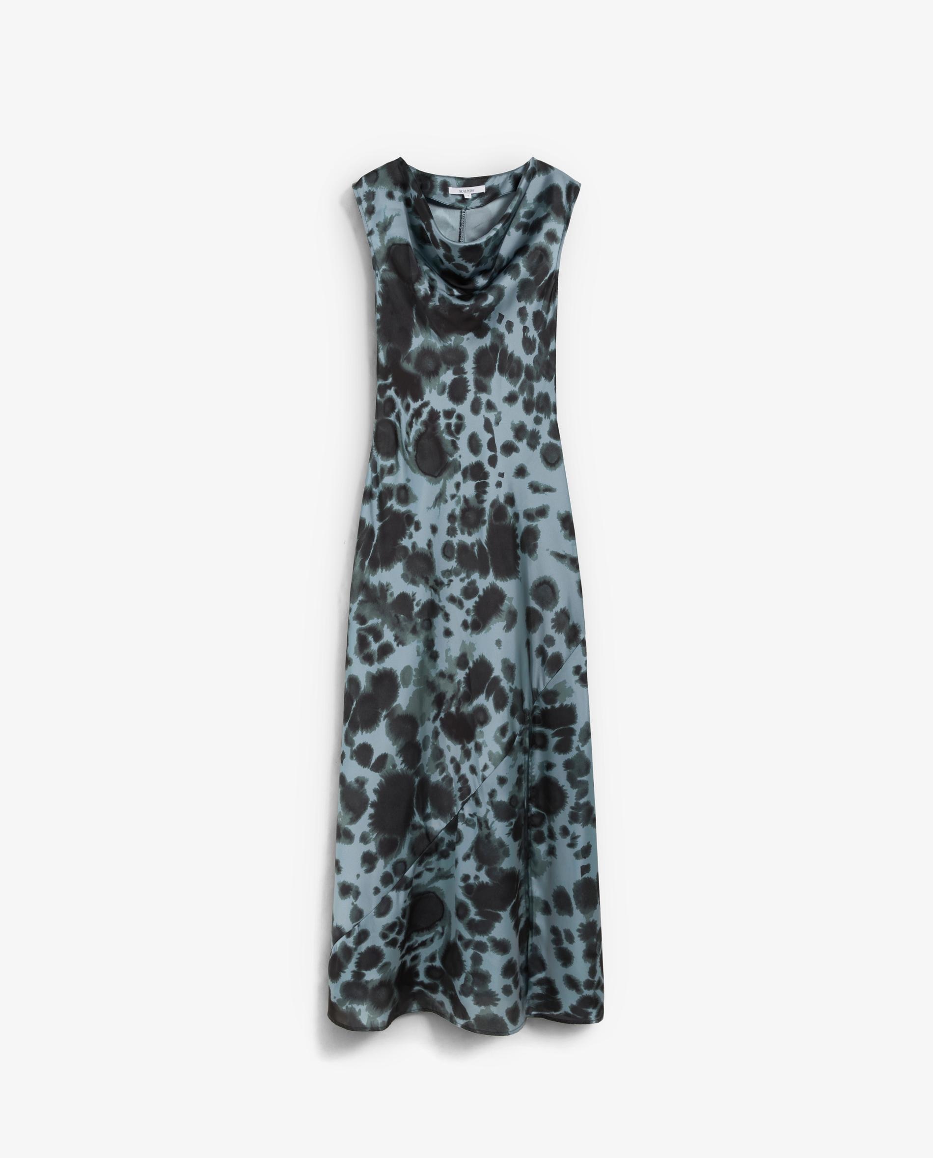 Vestido midi tie-dye con escote drapeado - Scalpers - Caribe Caribe-6
