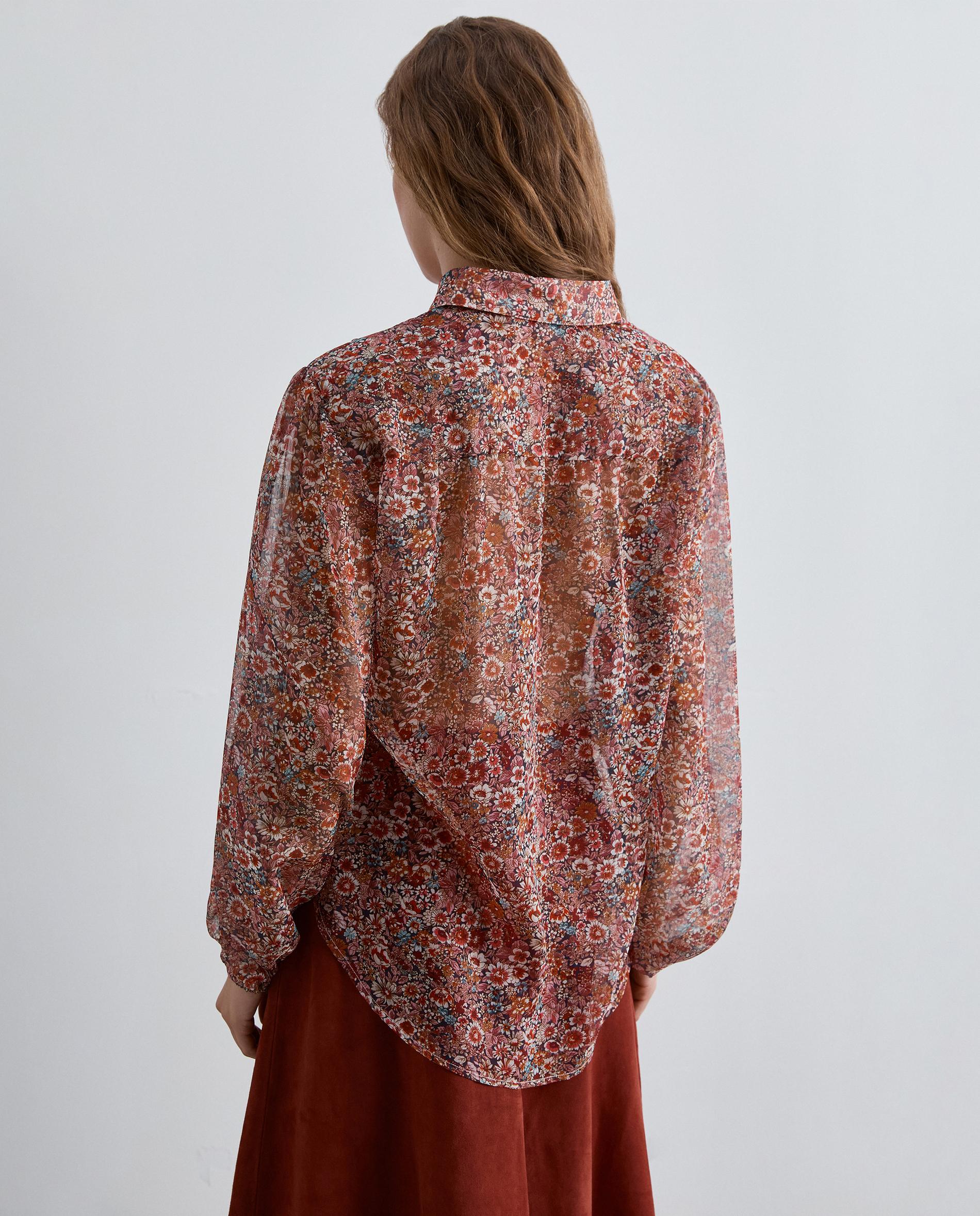 Camisa de mujer estampada en tejido fluido - Scalpers - Rojo Rojo-2
