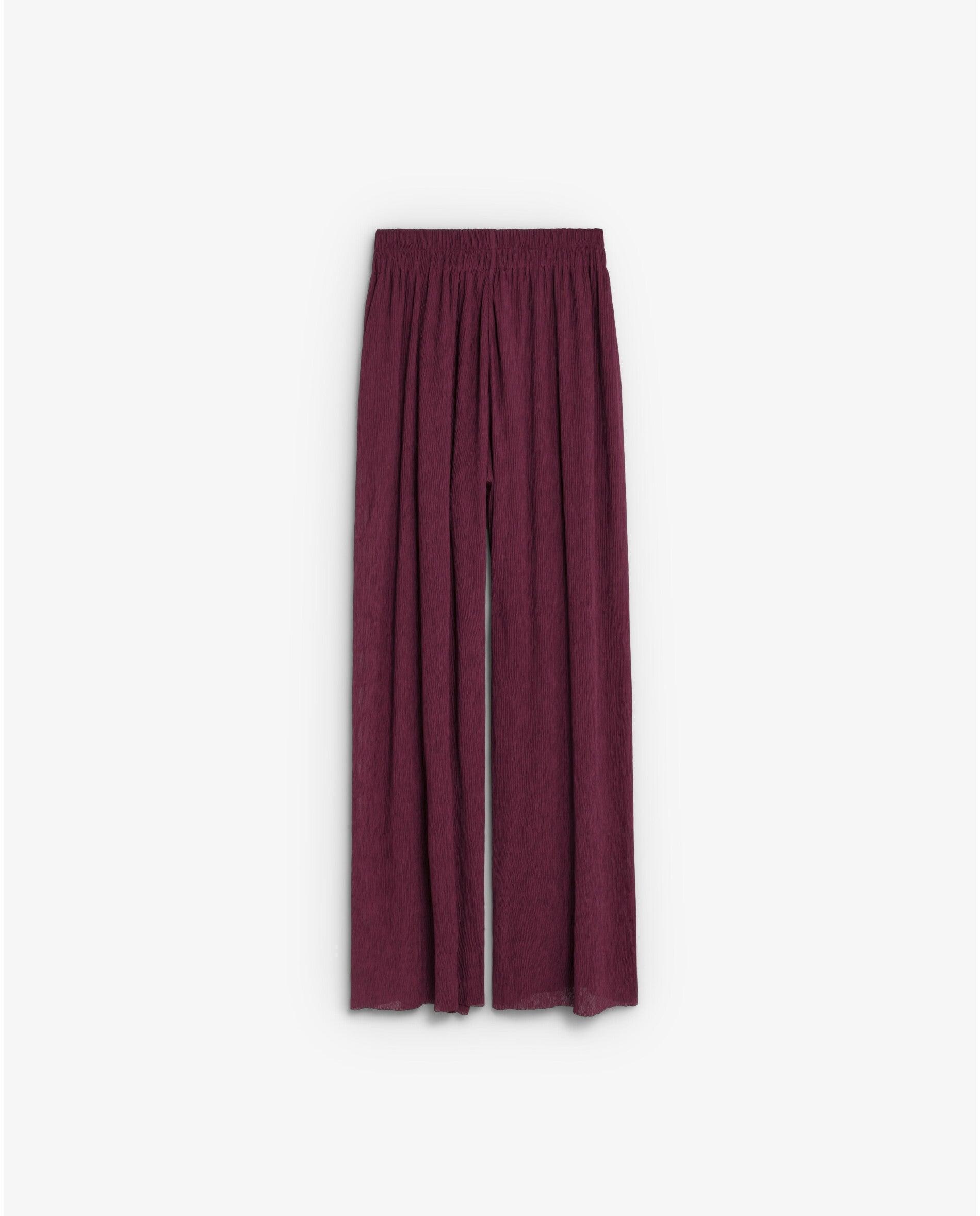 Imagen 0 de Pantalón de punto de mujer con cintura elástica Burdeos