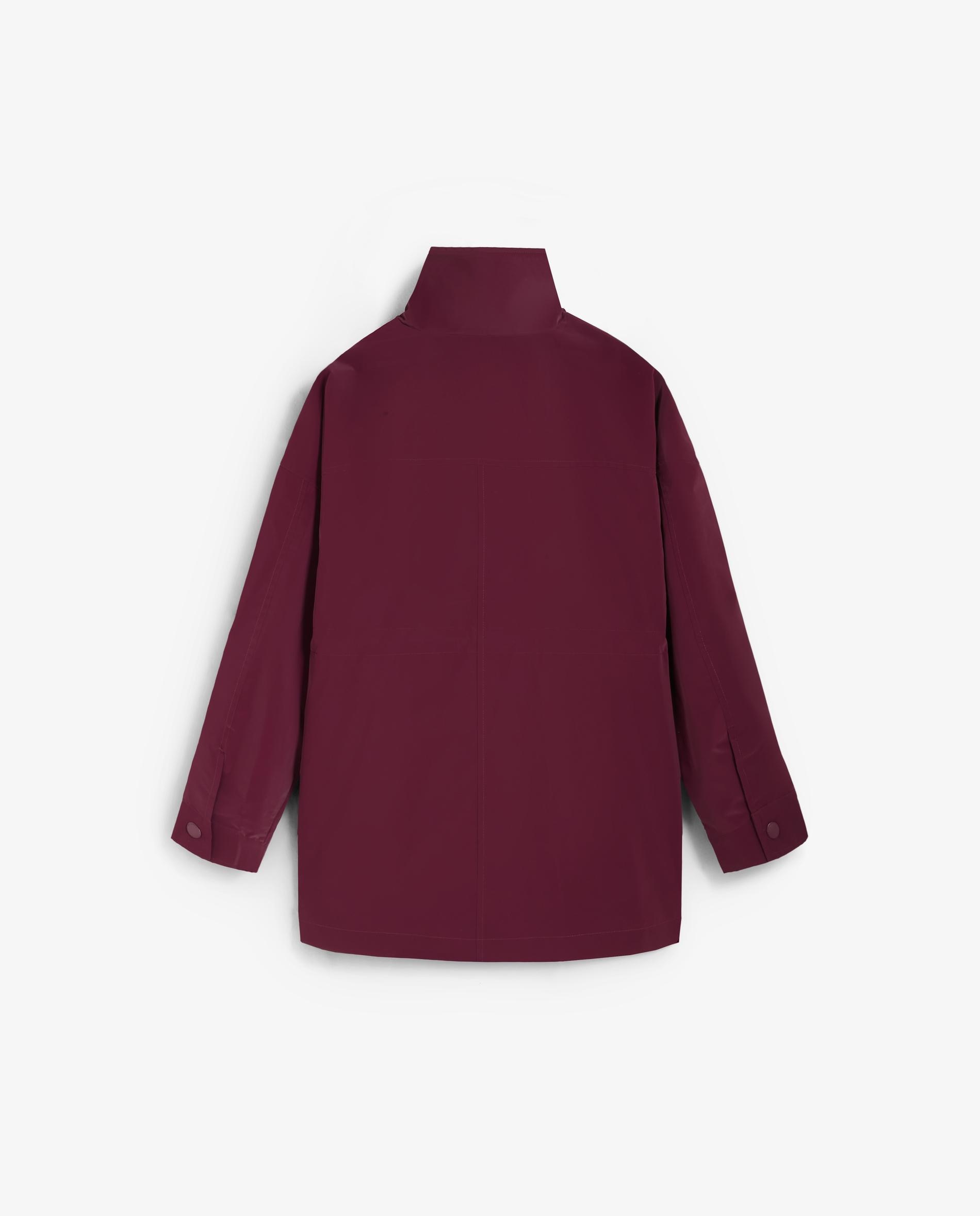 Chaqueta de mujer en tejido impermeable con capucha - Scalpers - Cereza Cereza-4