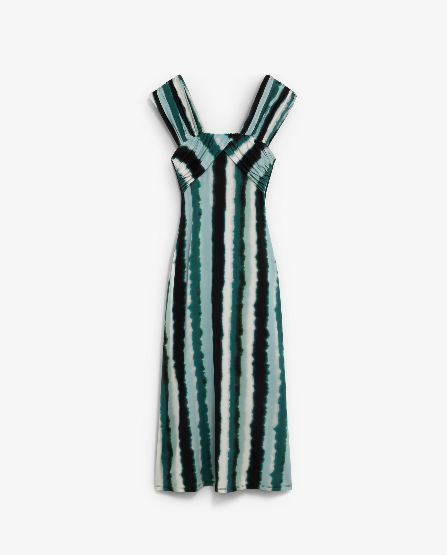 Vestido midi de tirantes con estampado de rayas - Scalpers - Verde Verde-6