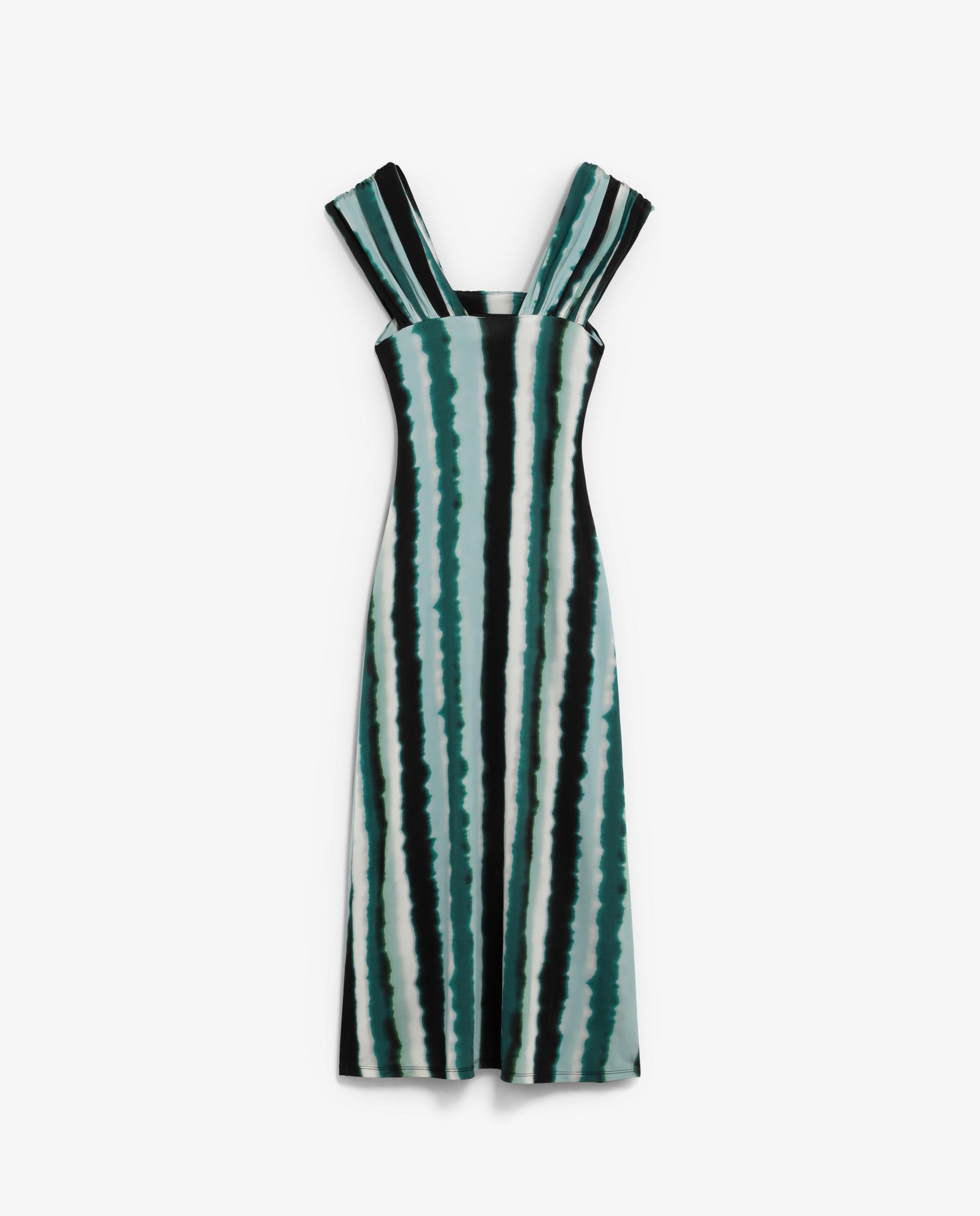 Vestido midi de tirantes con estampado de rayas - Scalpers - Verde Verde-5