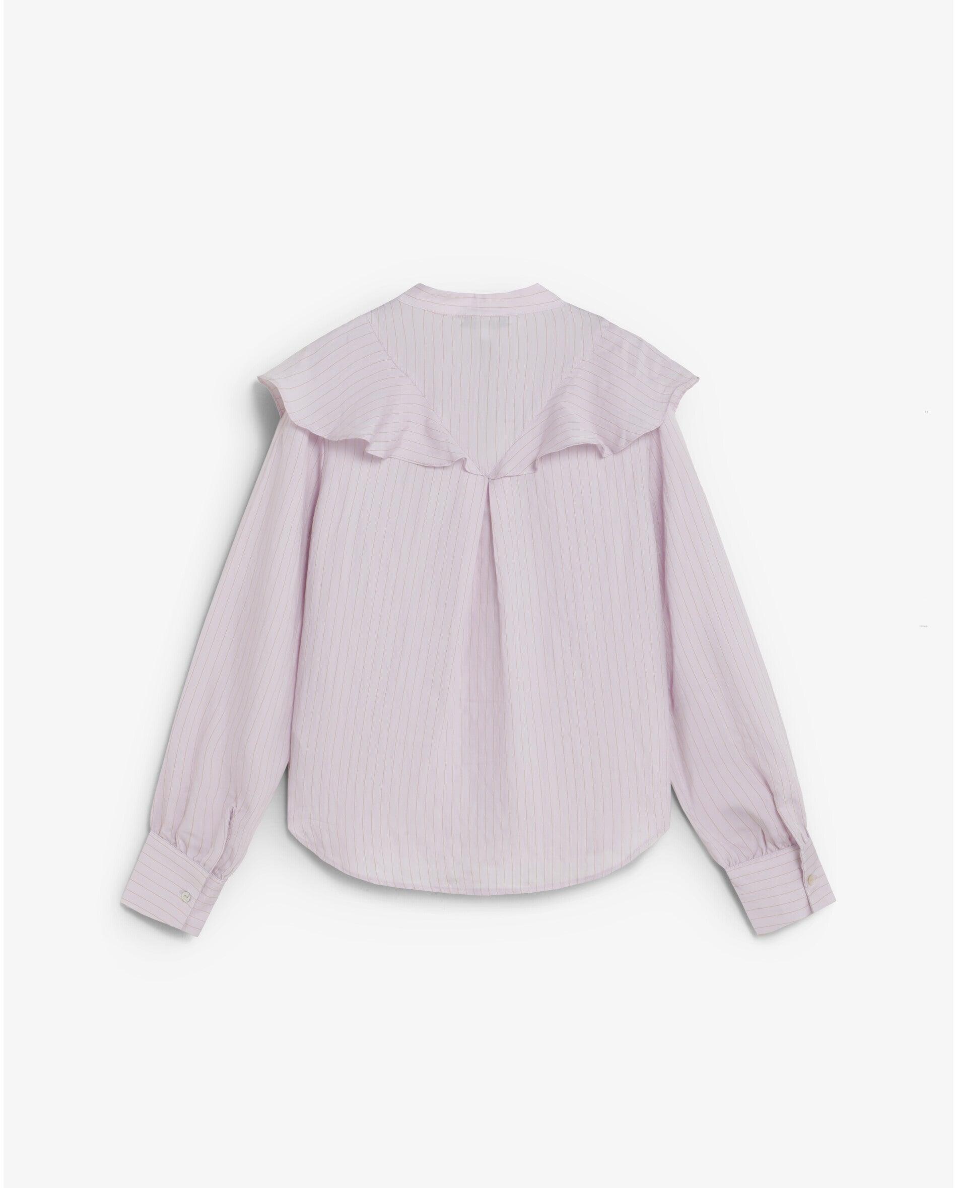 Camisa de mujer de rayas con volantes - Scalpers - Lila Lila-2