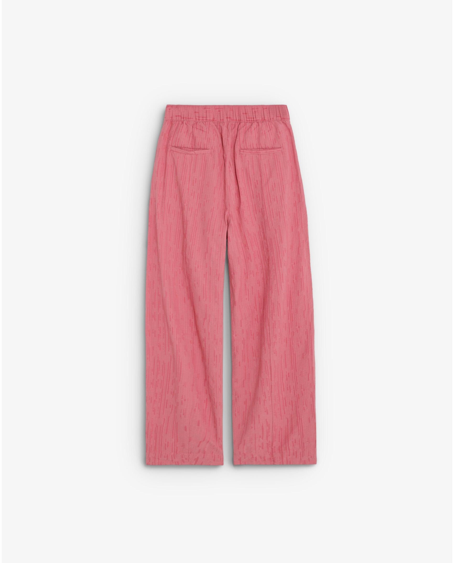 Pantalón de mujer balloon fit en tejido con textura - Scalpers - Rosa Rosa-2