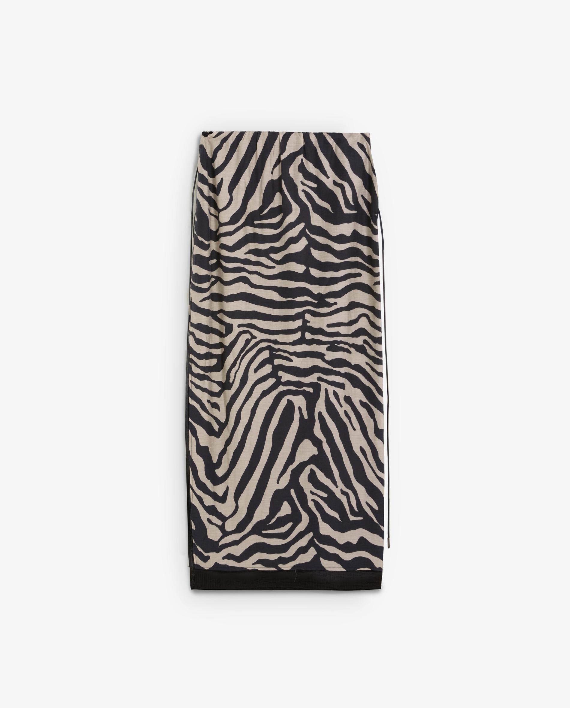 Falda midi animal print de corte recto - Scalpers - Multicolor Multicolor-5