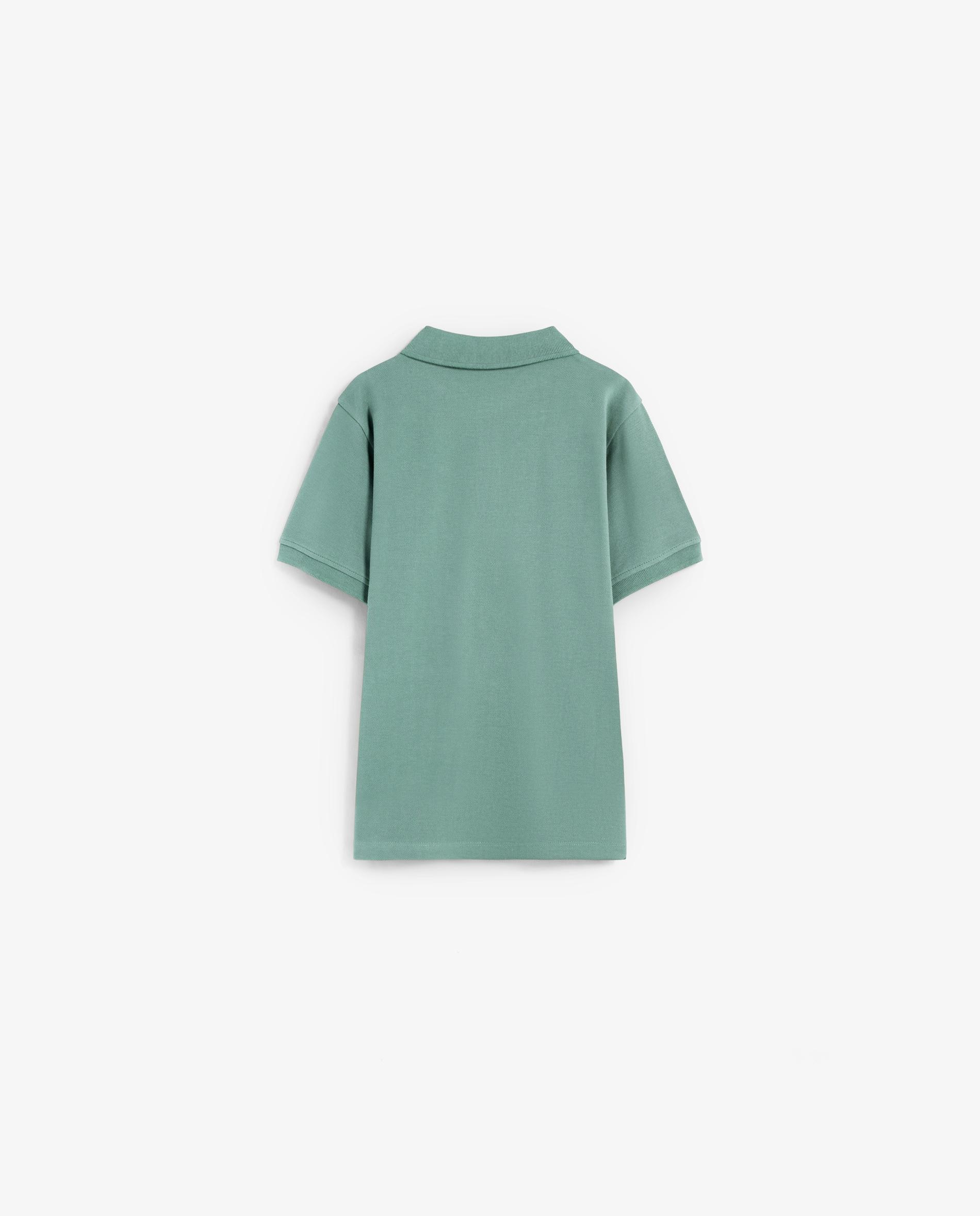 Polo de niño regular fit de manga corta - Scalpers - Verde azulado Verde azulado-2