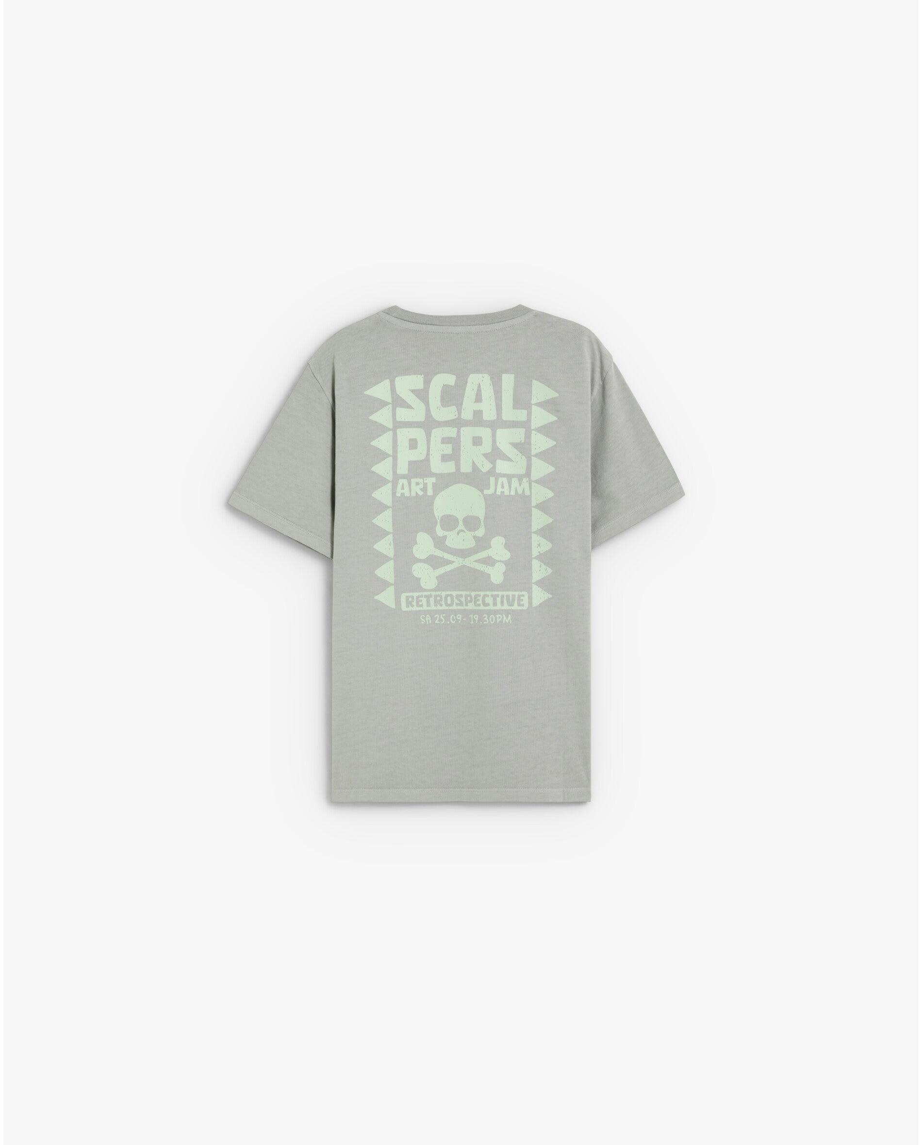 Camiseta de niño de manga corta con estampado trasero - Scalpers - Verde Agua Verde Agua-2