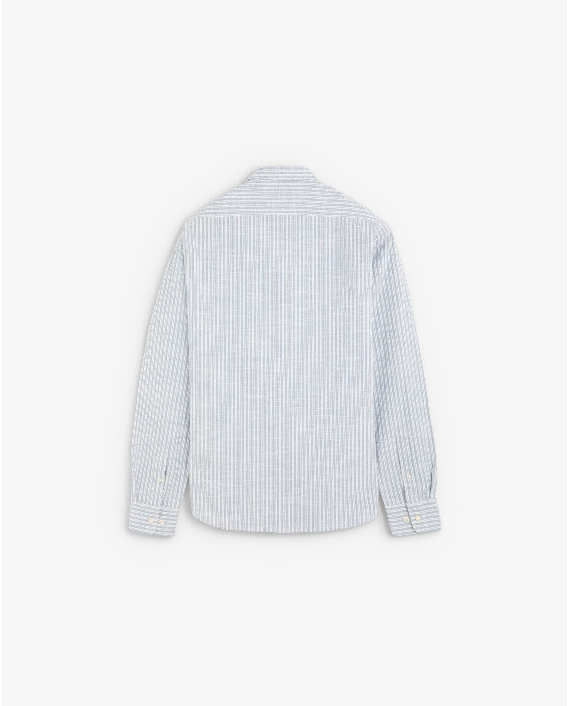 Camisa de hombre regular fit con estampado de rayas - Scalpers - Azul Azul-2