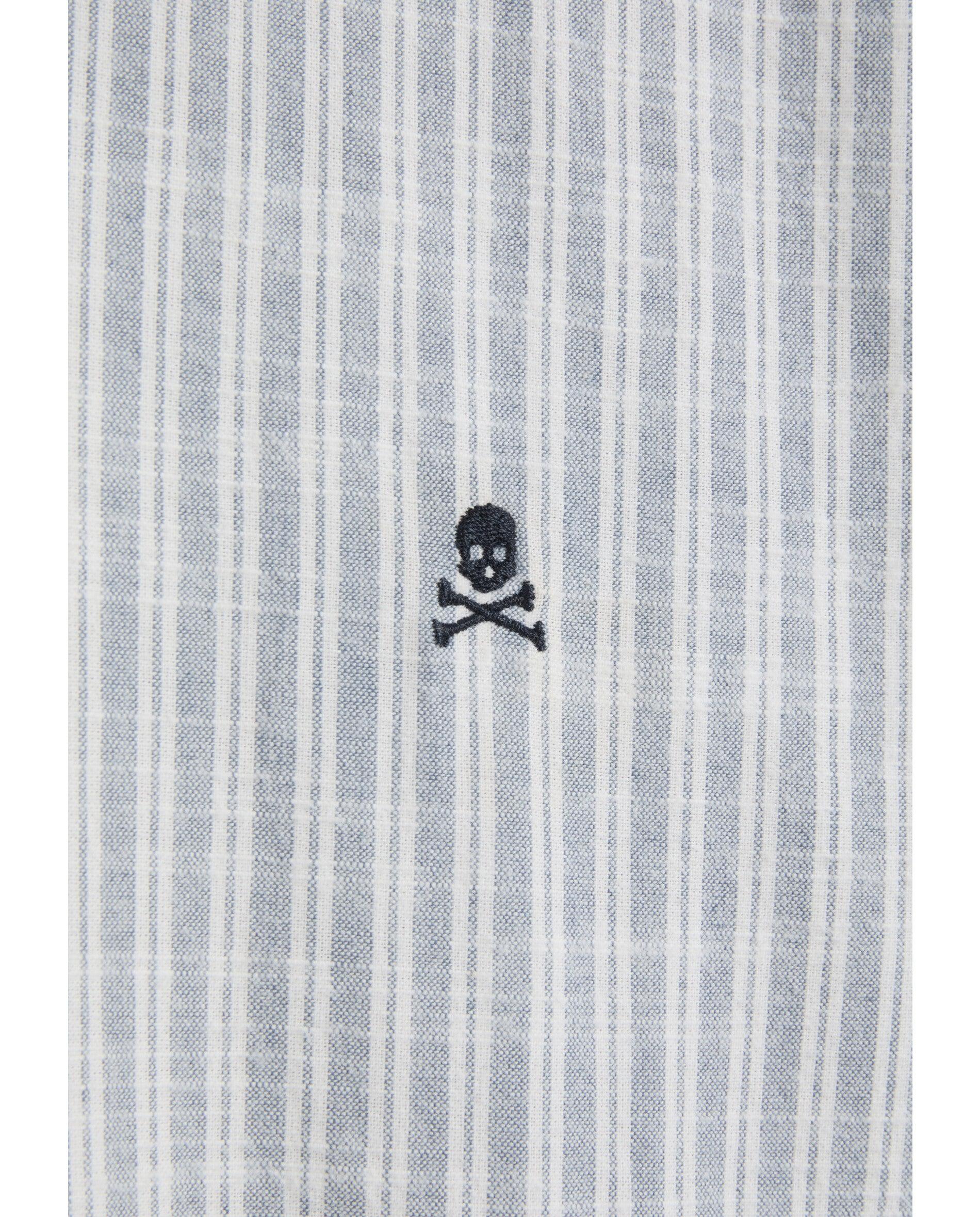 Camisa de hombre regular fit con estampado de rayas - Scalpers - Azul Azul-3