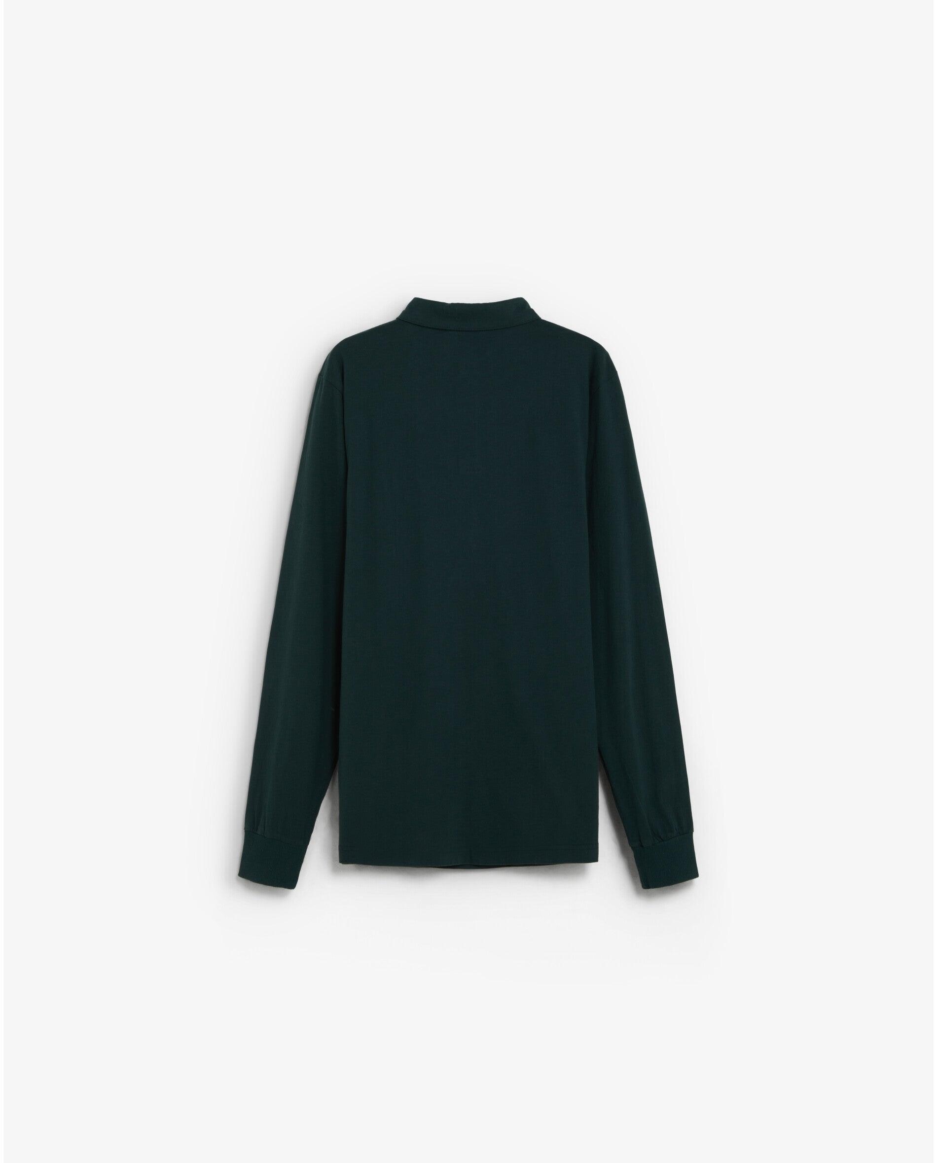 Polo de hombre regular fit de manga larga - Scalpers - Verde oscuro Verde oscuro-2