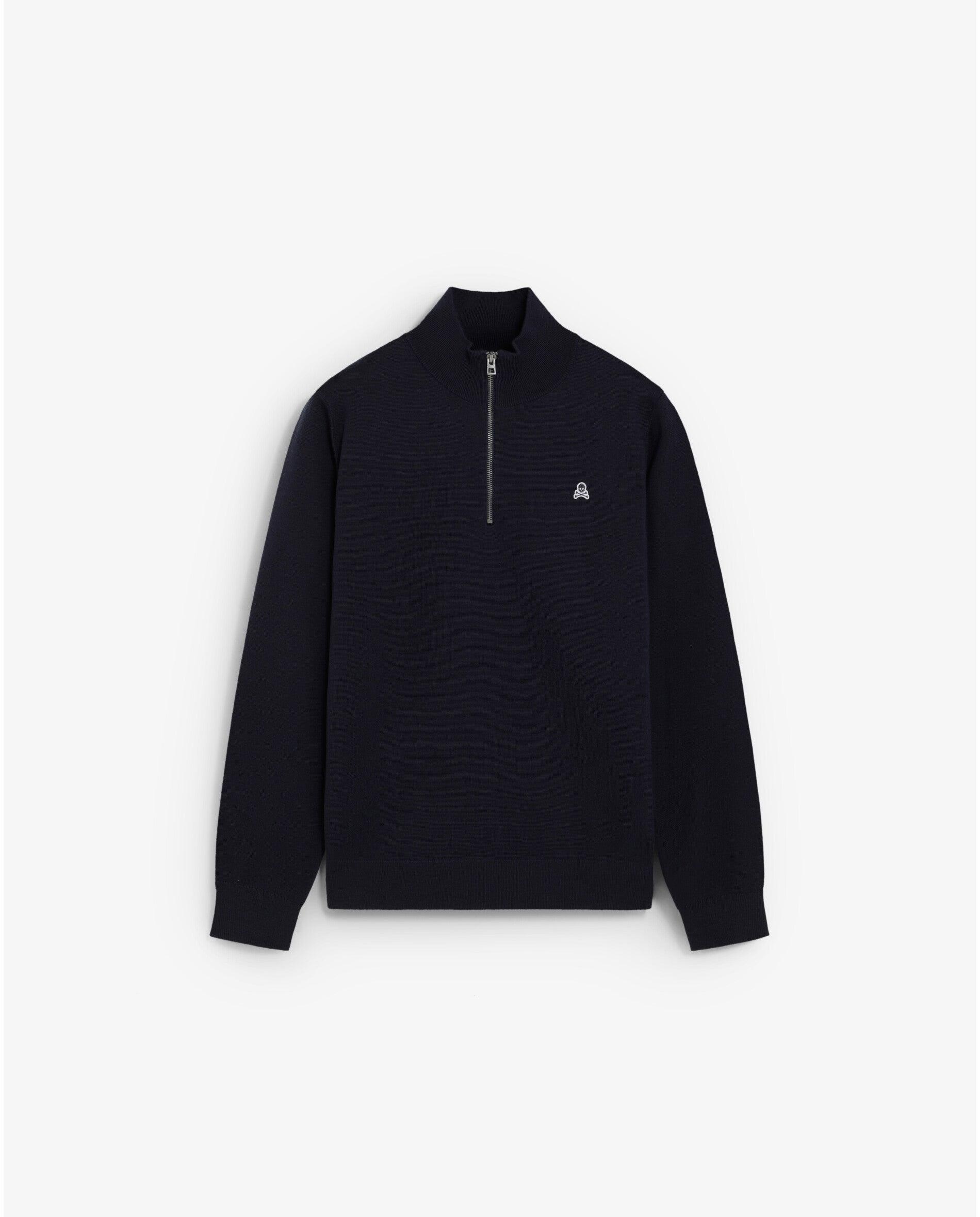 Jersey de hombre con cuello alto y cremallera - Scalpers - Navy Navy-1