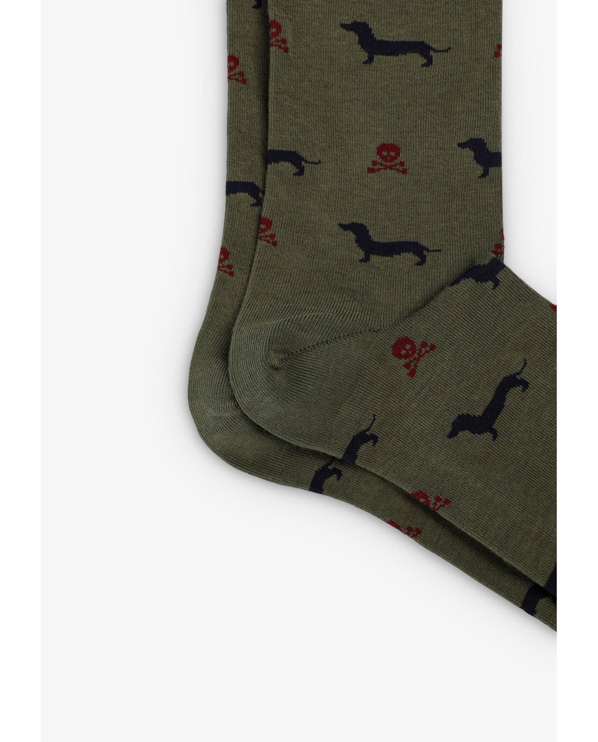 Calcetines de hombre en mezcla de algodón orgánico - Scalpers - Kaki Kaki-3