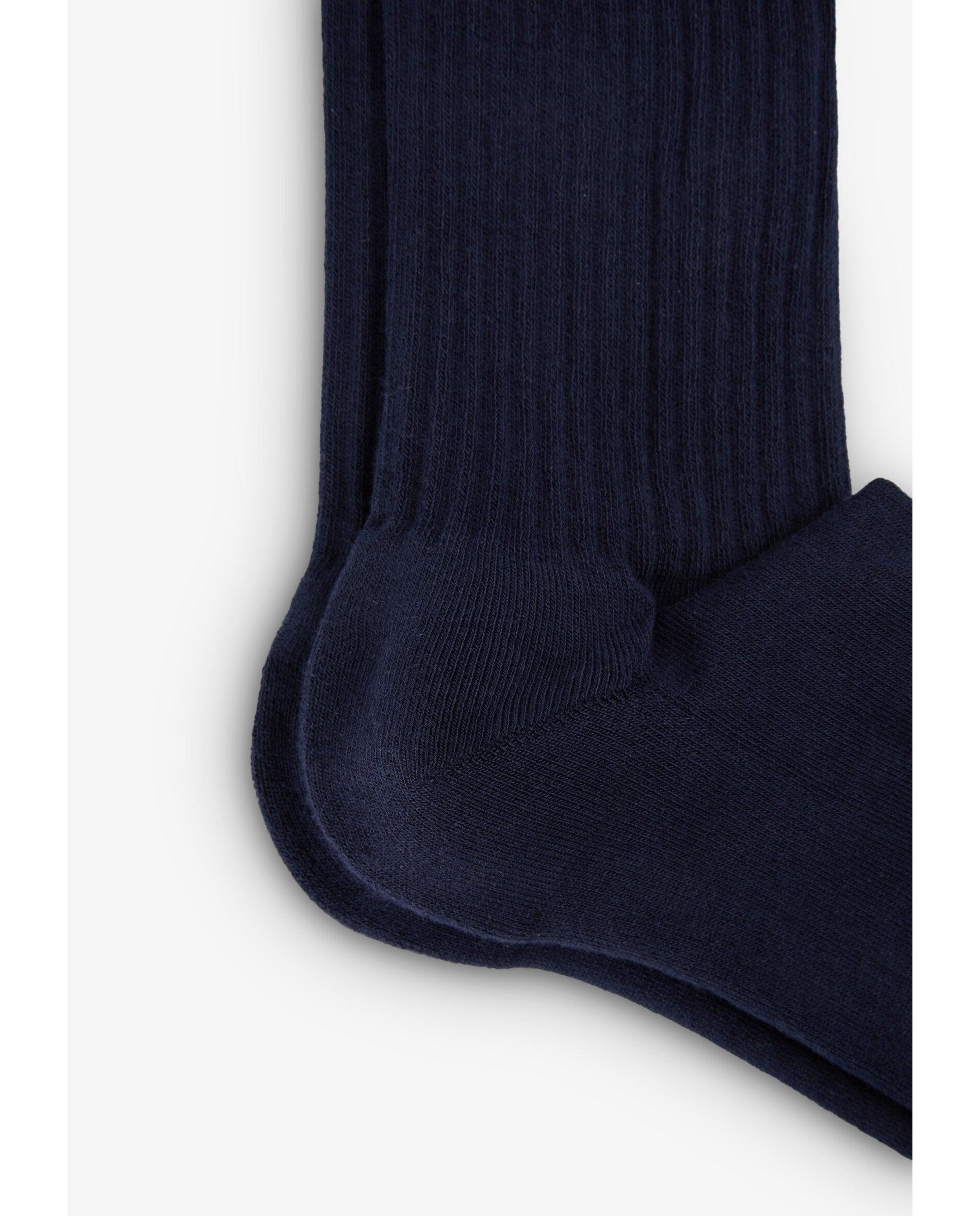 Calcetines de hombre de media caña con logo a contraste - Scalpers - Azul marino Azul marino-3
