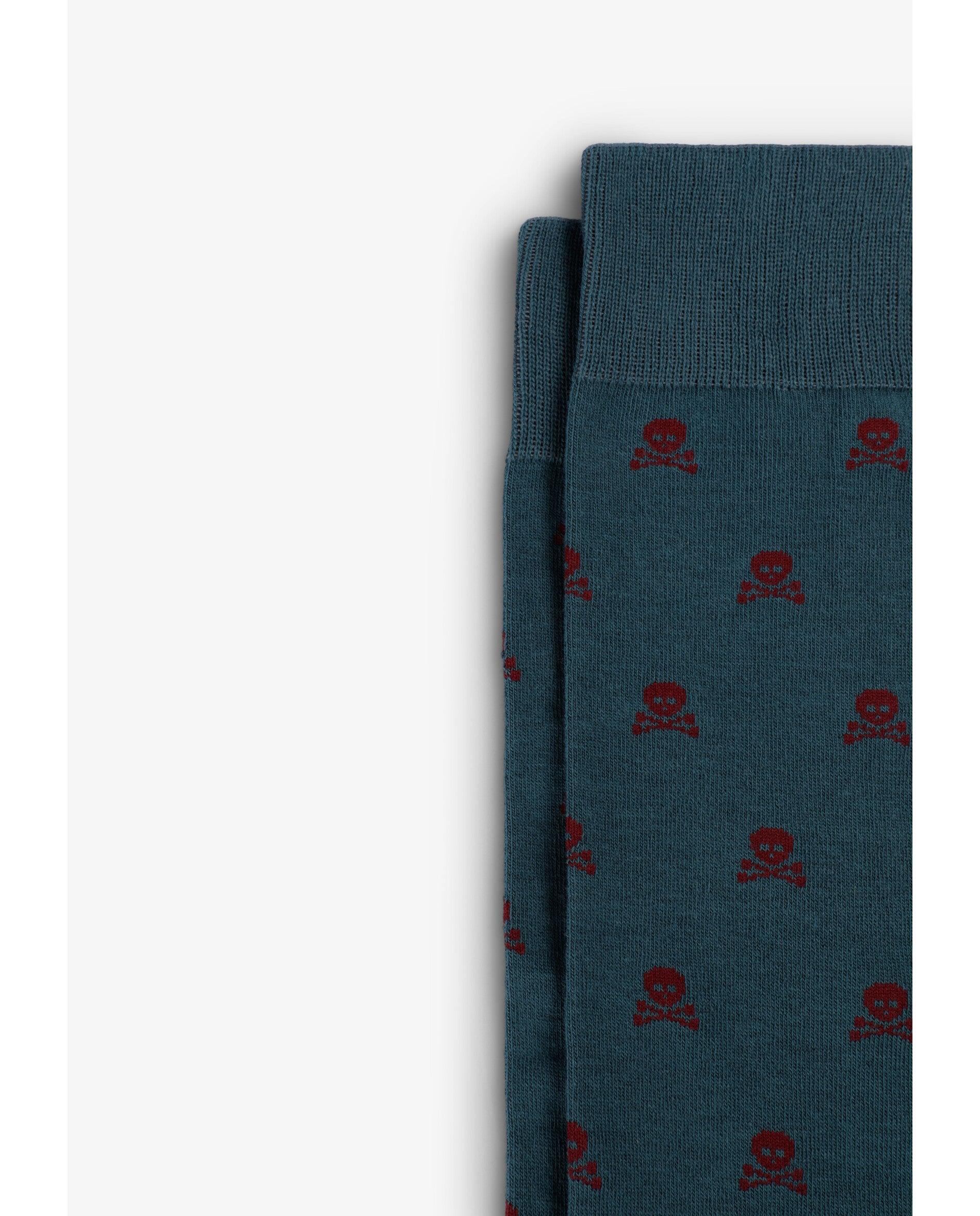 Calcetines altos de hombre en mezcla de algodón orgánico - Scalpers - Verde morado Verde morado-3