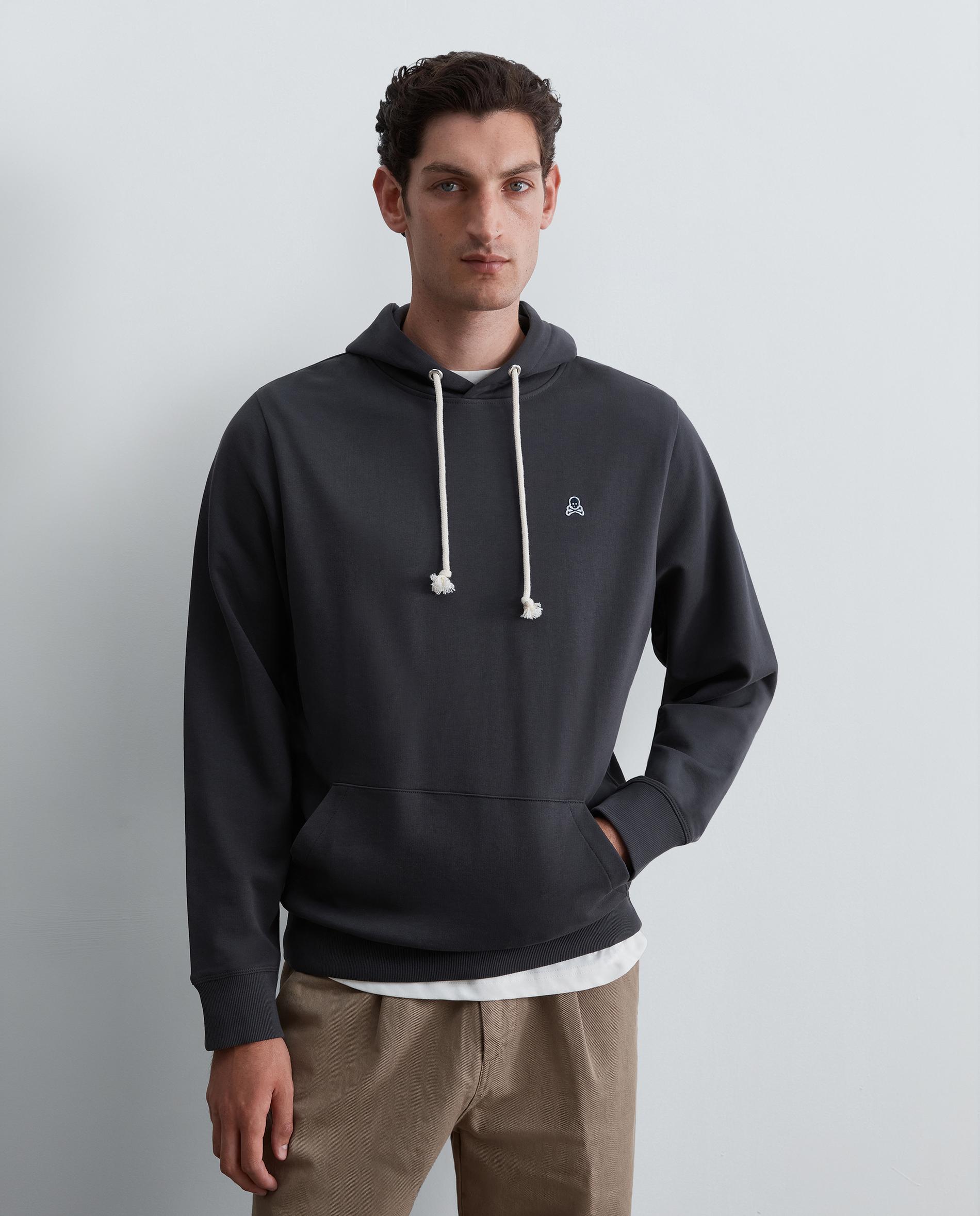 Sudadera con capucha de hombre regular fit con bolsillo canguro - Scalpers - Antracita Antracita-1
