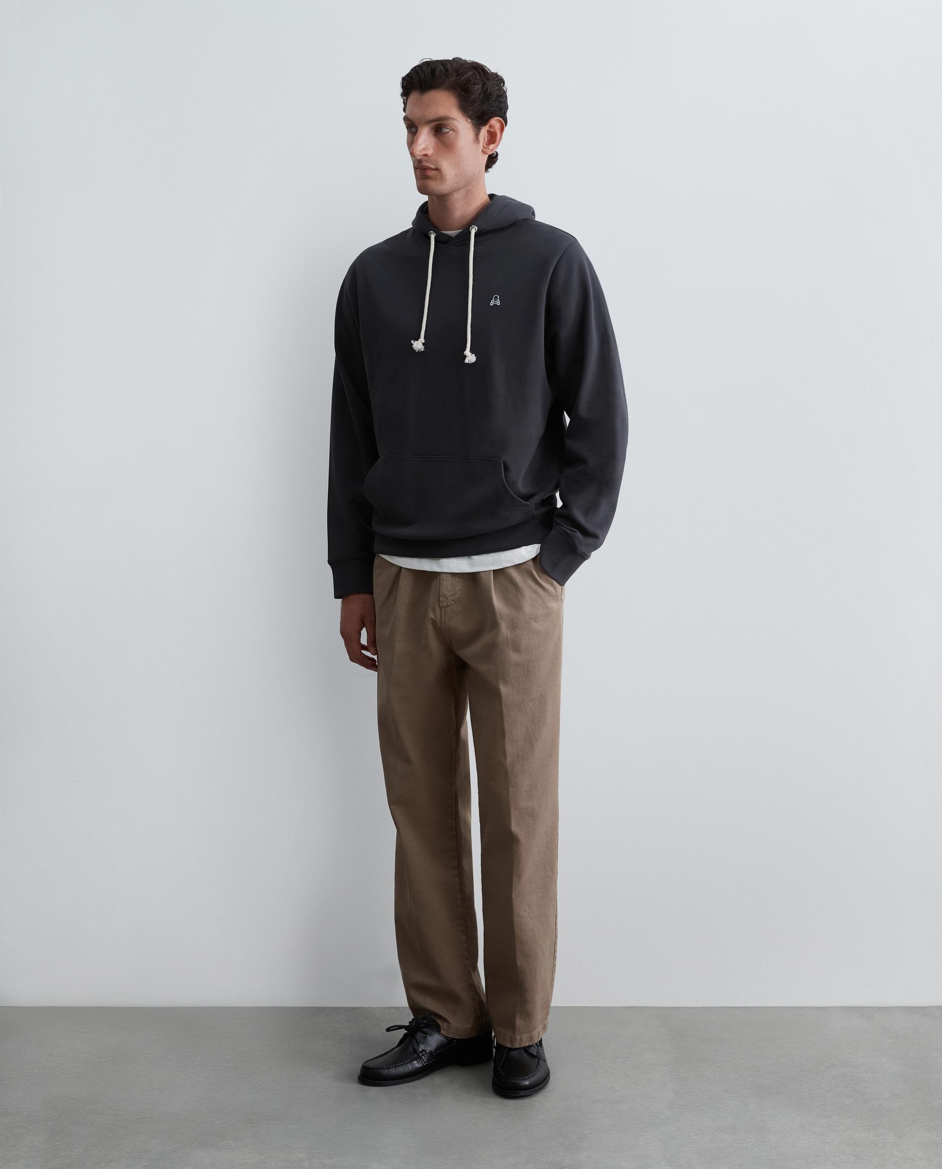 Sudadera con capucha de hombre regular fit con bolsillo canguro - Scalpers - Antracita Antracita-3