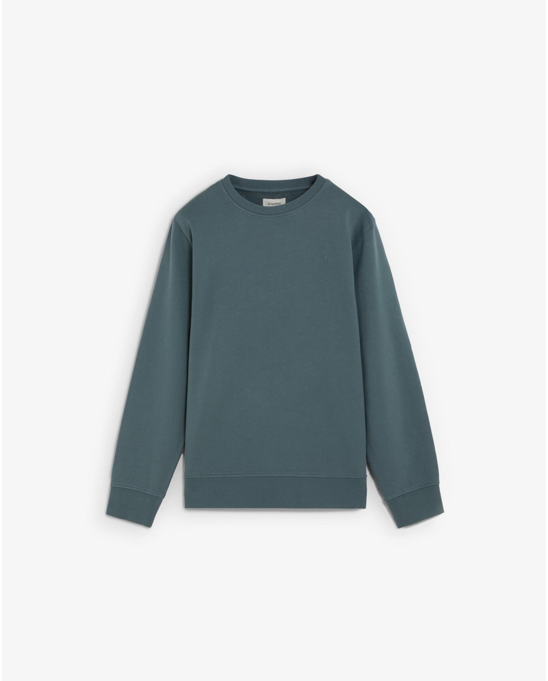 Imagen 0 de Sudadera de hombre de cuello redondo y logo decorativo Azul
