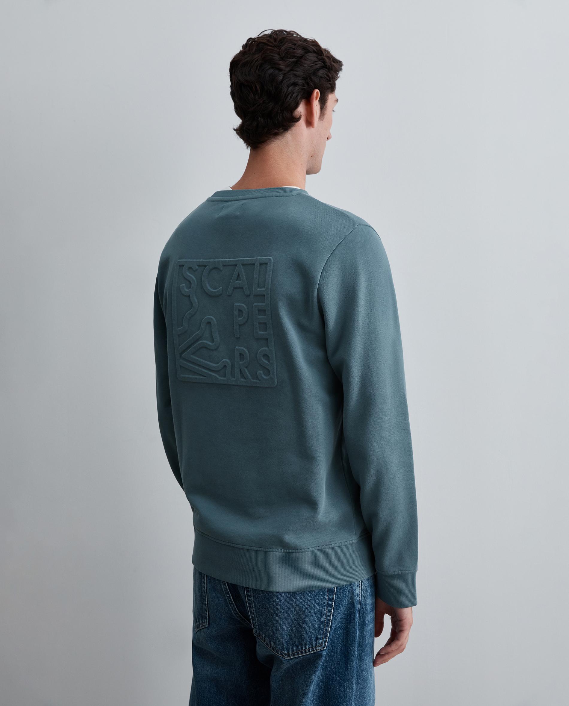 Sudadera de hombre de cuello redondo y logo decorativo - Scalpers - Azul Azul-2