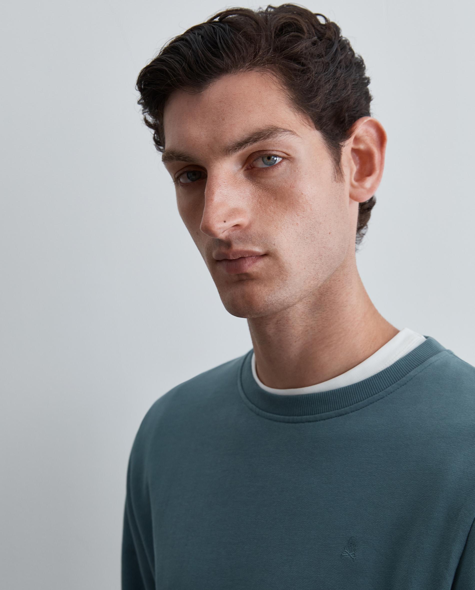 Sudadera de hombre de cuello redondo y logo decorativo - Scalpers - Azul Azul-4