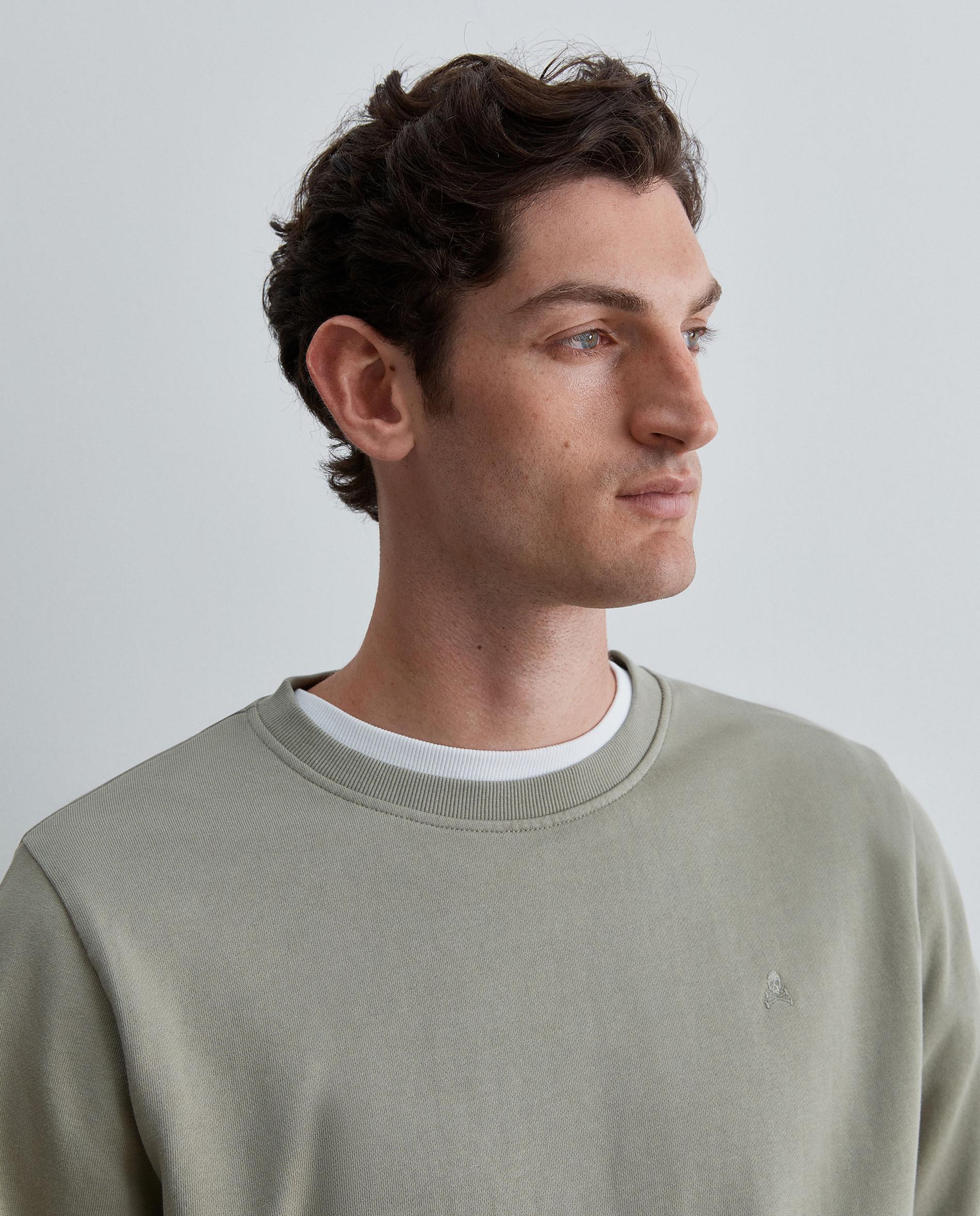 Sudadera de hombre con cuello redondo y logo en relieve trasero - Scalpers - Kaki Kaki-4