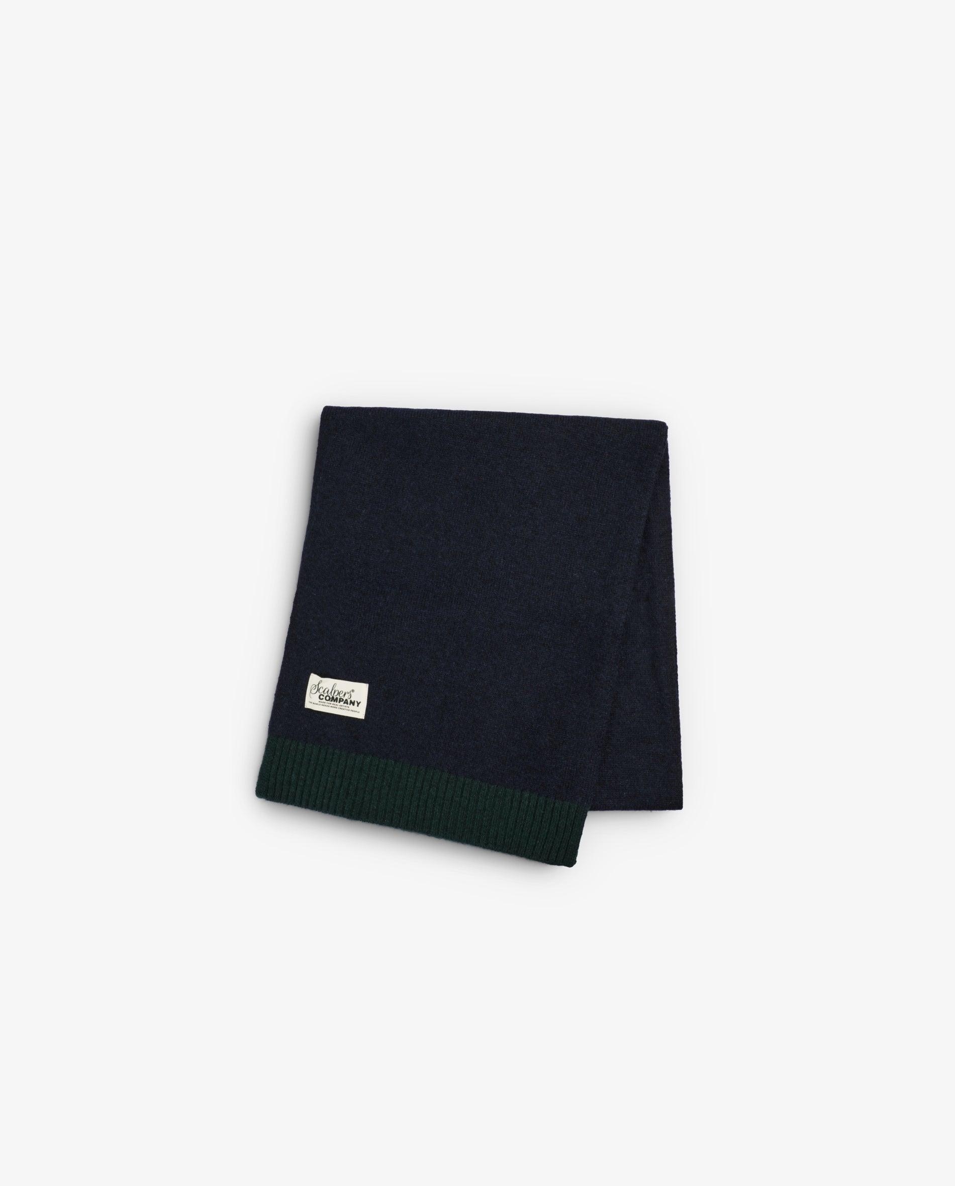 Imagen 2 de Bufanda de niño de punto con bordes a contraste - Scalpers - Navy Navy