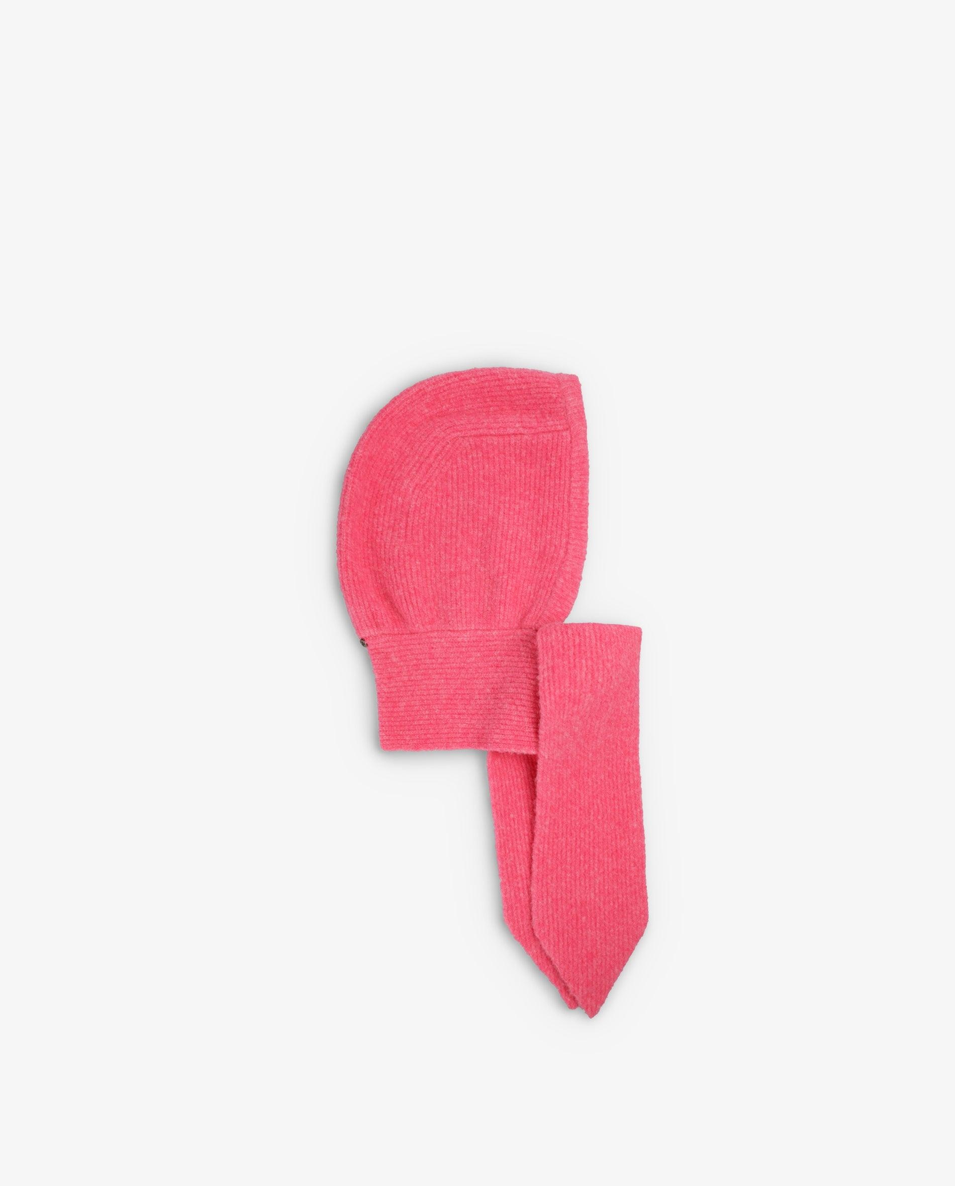 Imagen 1 de Balaclava de niña en tejido de punto con lazada ajustable Rosa
