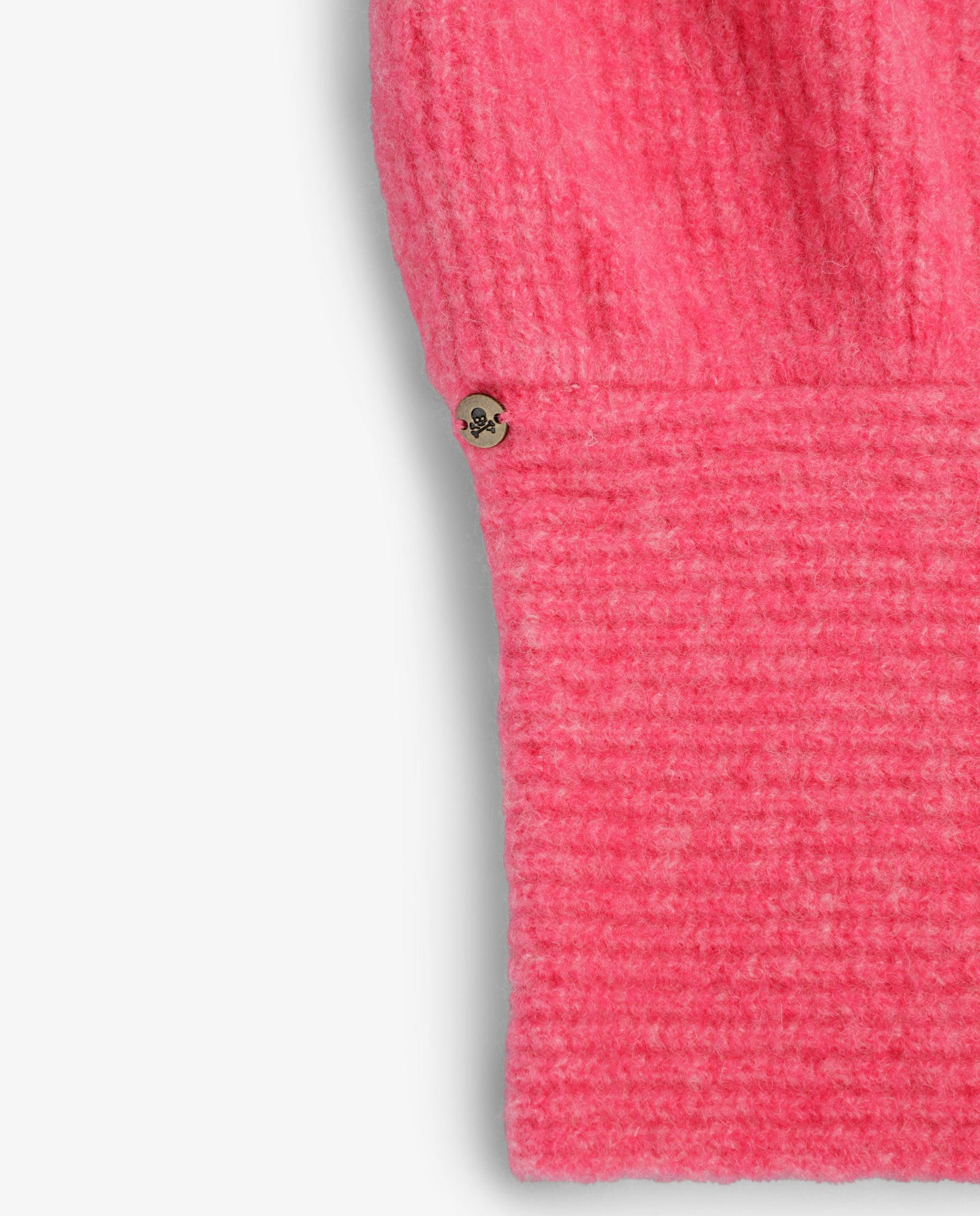 Imagen 2 de Balaclava de niña en tejido de punto con lazada ajustable - Scalpers - Rosa Rosa